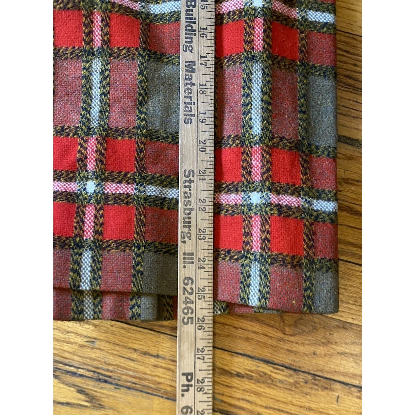 Vintage VTG USA Bobbie Brooks Wool Skirt Plaid Women’s Smaller 13 Size 34" / US 12 / IT 48 - 6 Thumbnail