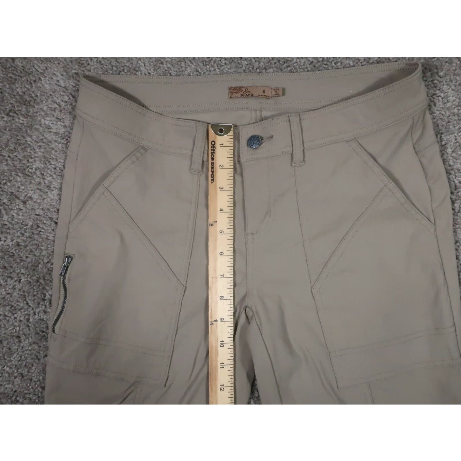 Prana PRANA Pants Womens 6 Brown Bootcut Convertible Shorts Hiking Stretch 31x29 EUC Regular Size 28" / US 6 / IT 42 - 4 Thumbnail