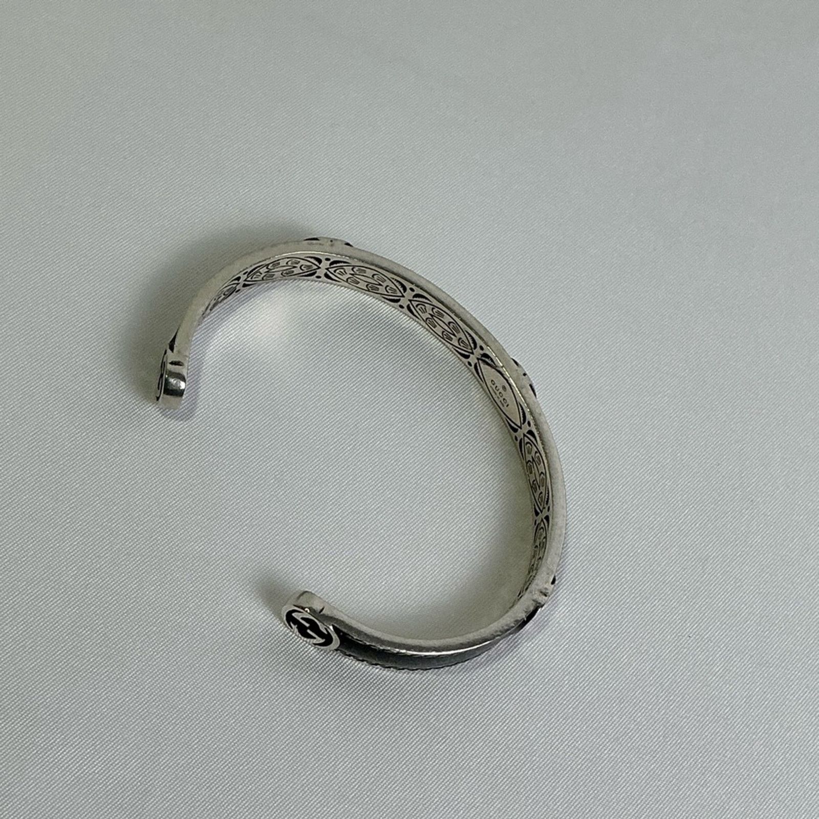Gucci Gucci Unisex Interlocking G Sterling Silver Enamel Bracelet Size ONE SIZE - 4 Thumbnail