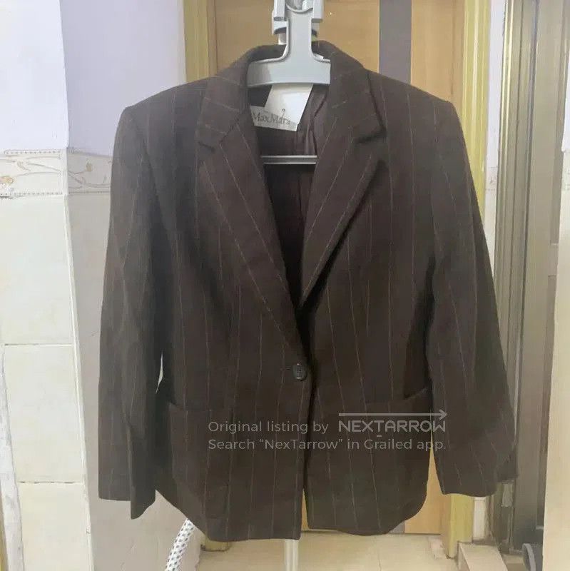 MaxMara Brown Wool Women's Jacket .