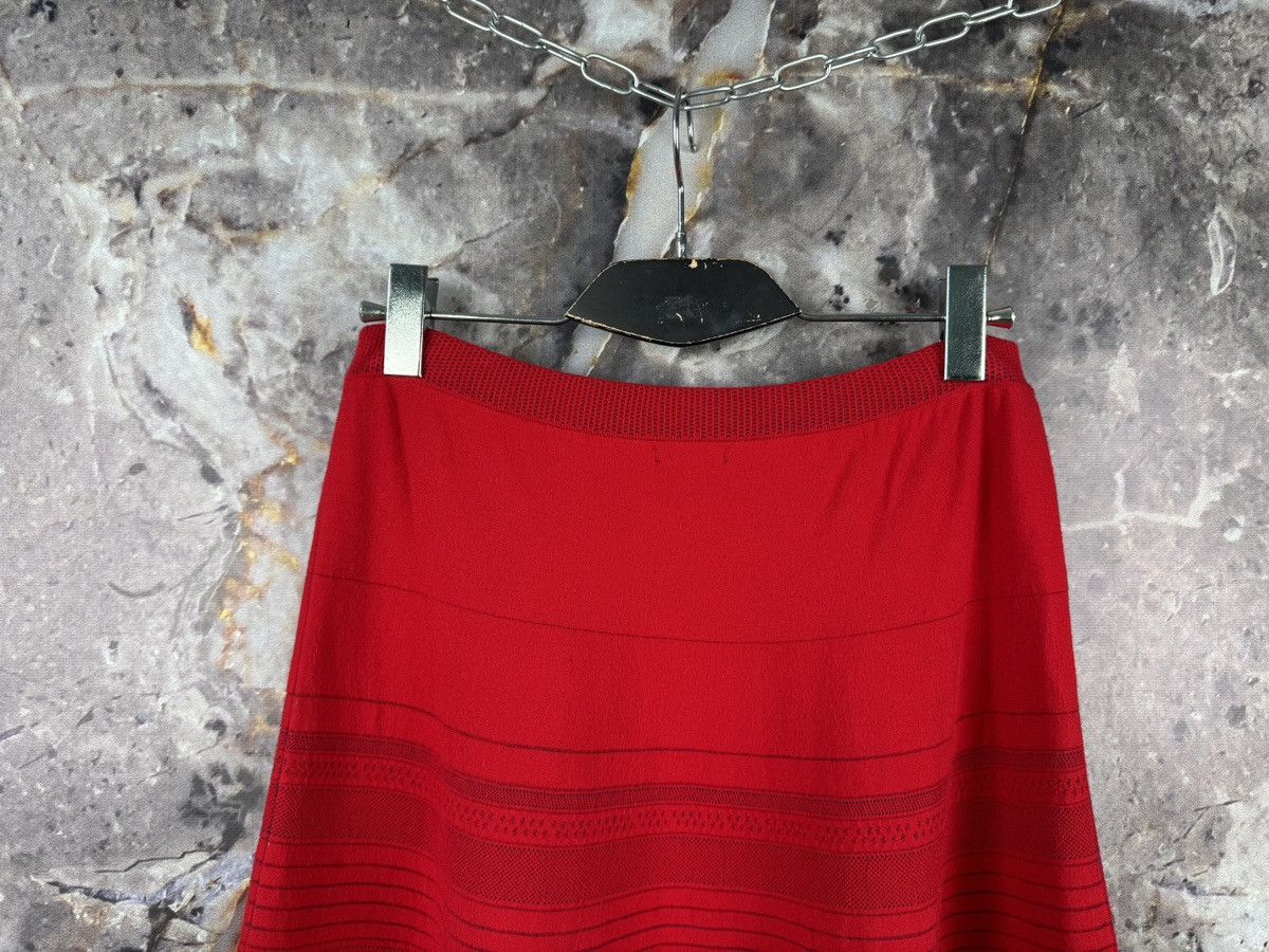 Desigual Ivko Woman Red Jacquard Knit Floral A-Line Skirt Size 40 Size 28" / US 6 / IT 42 - 8 Thumbnail