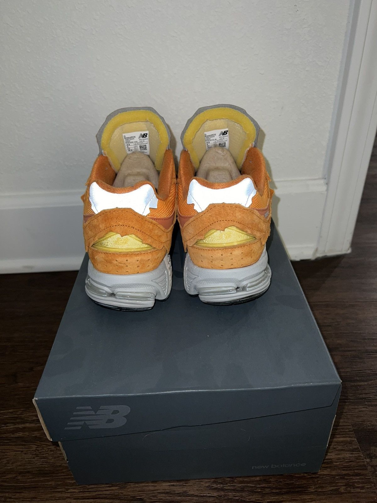 image of New Balance 2002R Shoes in Orange, Men's (Size 8.5)