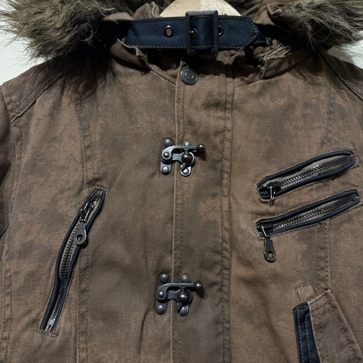 In The Attic In The Attic Japanese Steampunk Fur Hooded Utility Parka Size US M / EU 48-50 / 2 - 3 Thumbnail
