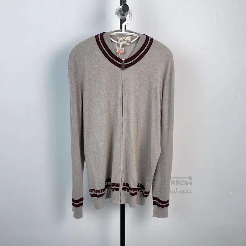 Hermes Hermes Wool Sweater Gray Size US XL / EU 56 / 4 - 1 Thumbnail