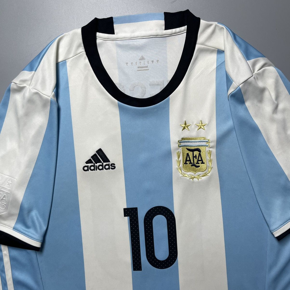 Adidas ARGENTINA ADIDAS 2016 COPA AMERICA FOOTBALL JERSEY #10 MESSI Size US L / EU 52-54 / 3 - 4 Thumbnail