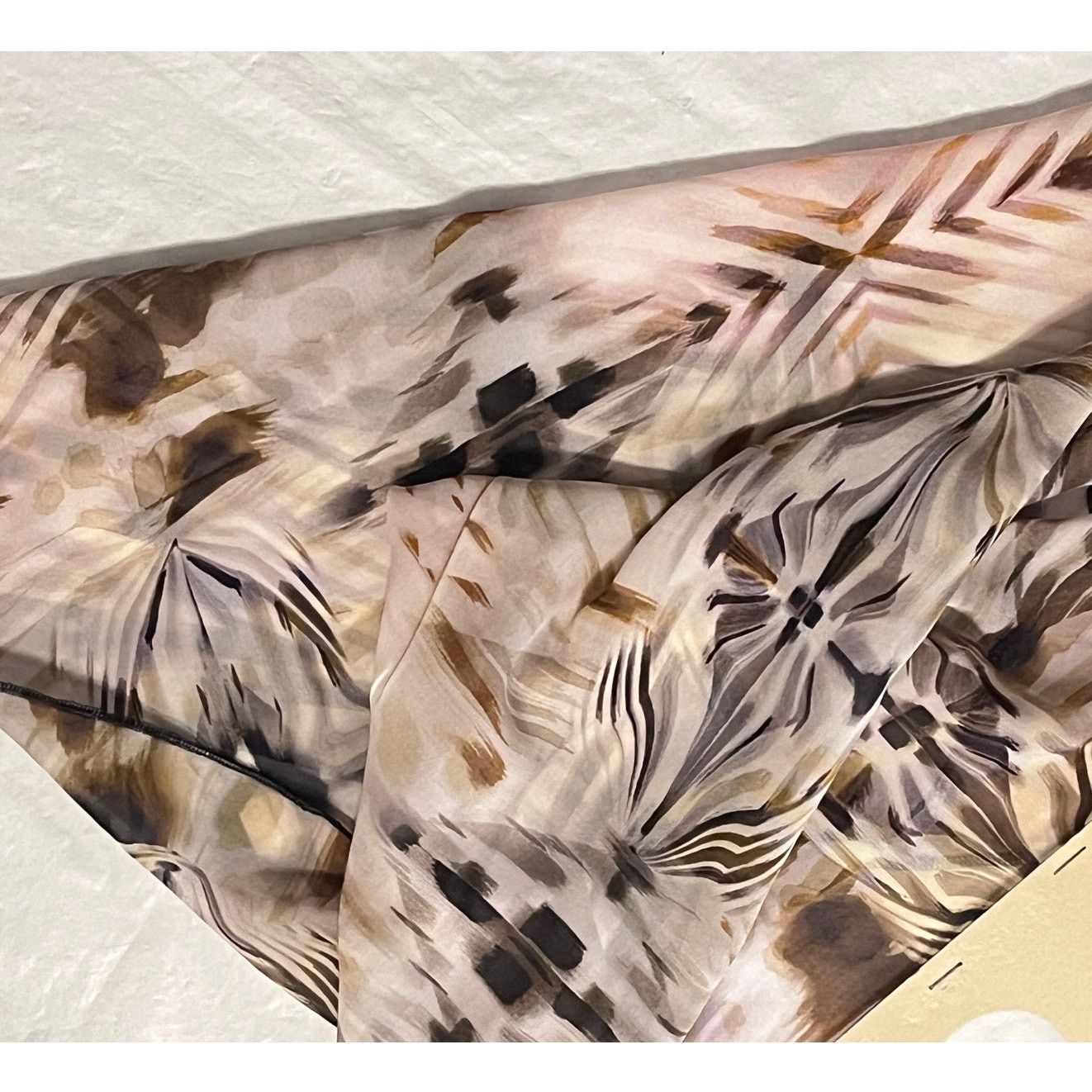 Other One of a Kind Silk Scarf Manufacture Sample - Brown - Italy Size ONE SIZE - 6 Thumbnail