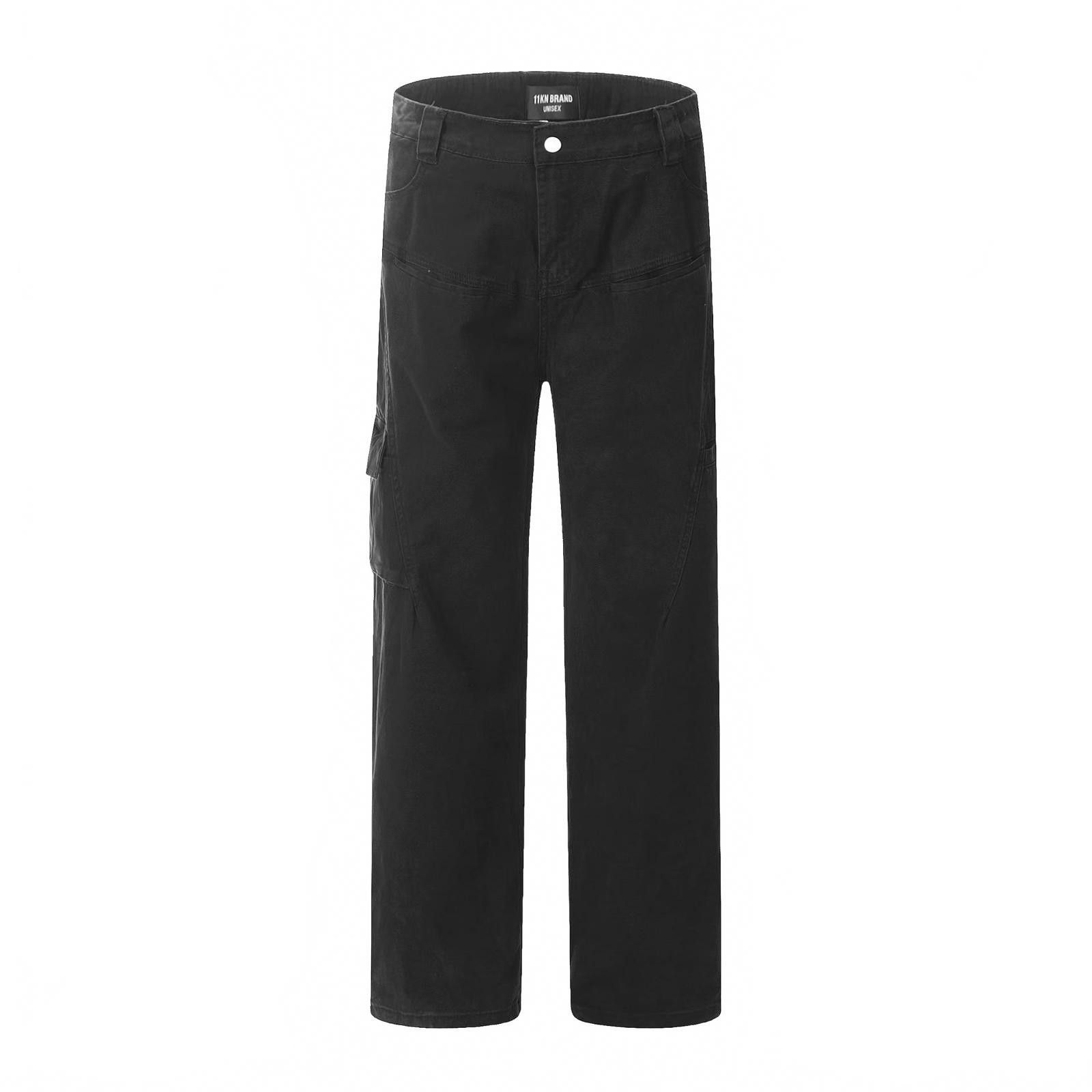 Japanese Brand Olive Green and Black Wide Leg Cargo Pants, Loose Fit Size US 30 / EU 46 - 6 Thumbnail