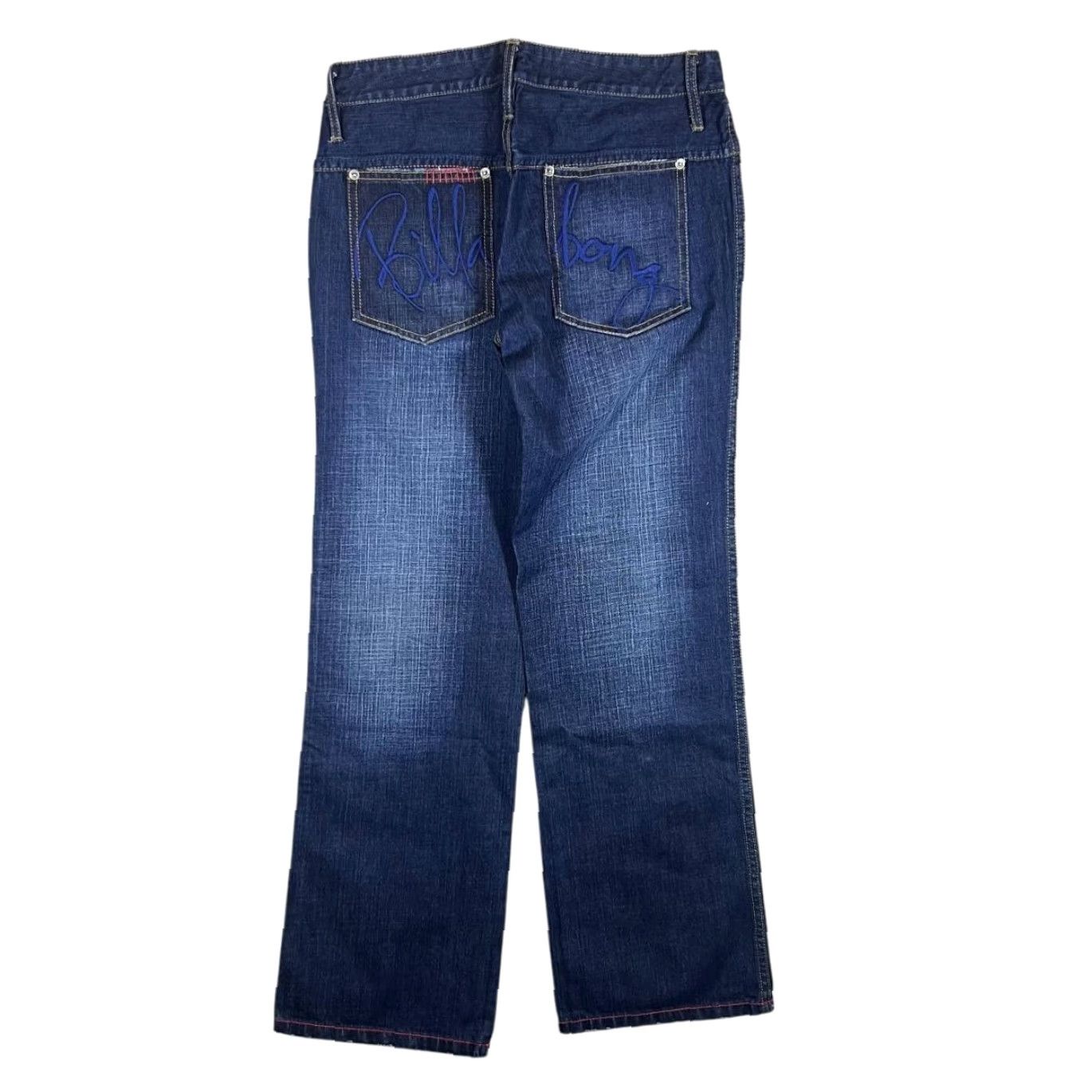 Billabong VINTAGE Billabong Jeans Surfer Distressed Blue Denim Boy Fit Women 30 30/31W Jeans Distressed White Tags 00s Mens Womens Boys Girls Size 30" / US 8 / IT 44 - 3 Thumbnail