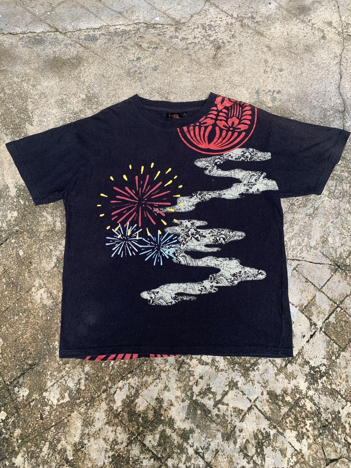 Bullet Noise × Japanese Brand 2000s Bullet Noise Japan Fireworks Traditional Oriental Tee Size US XL / EU 56 / 4 - 2 Thumbnail