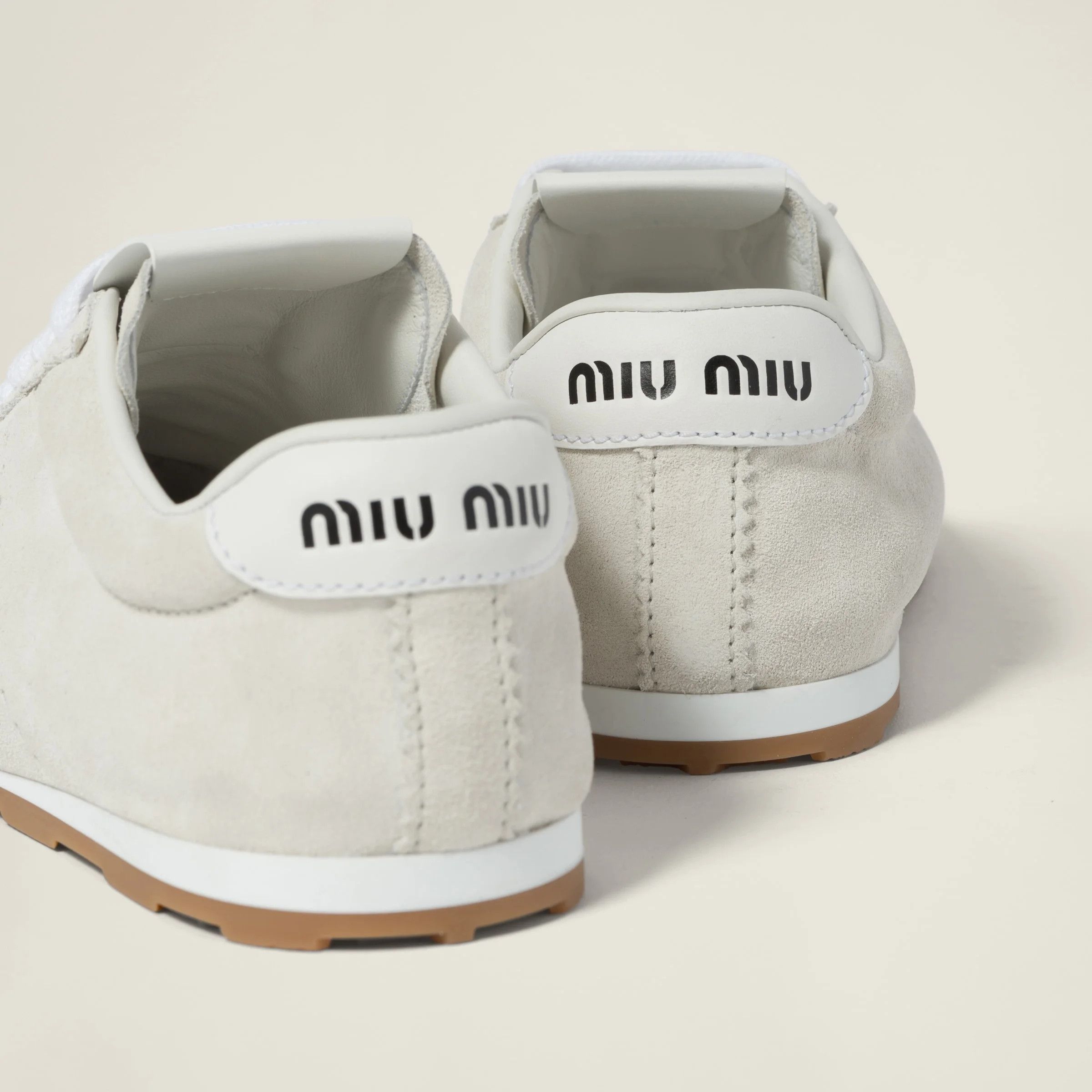 Miu Miu o1B3y1r0526 Suede Sneakers in Grey Size US 9 / IT 39 - 3 Thumbnail
