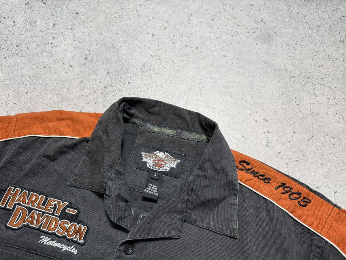 Harley Davidson Harley Davidson Button Short Sleeve Shirt Racing Moto Size US L / EU 52-54 / 3 - 6 Thumbnail