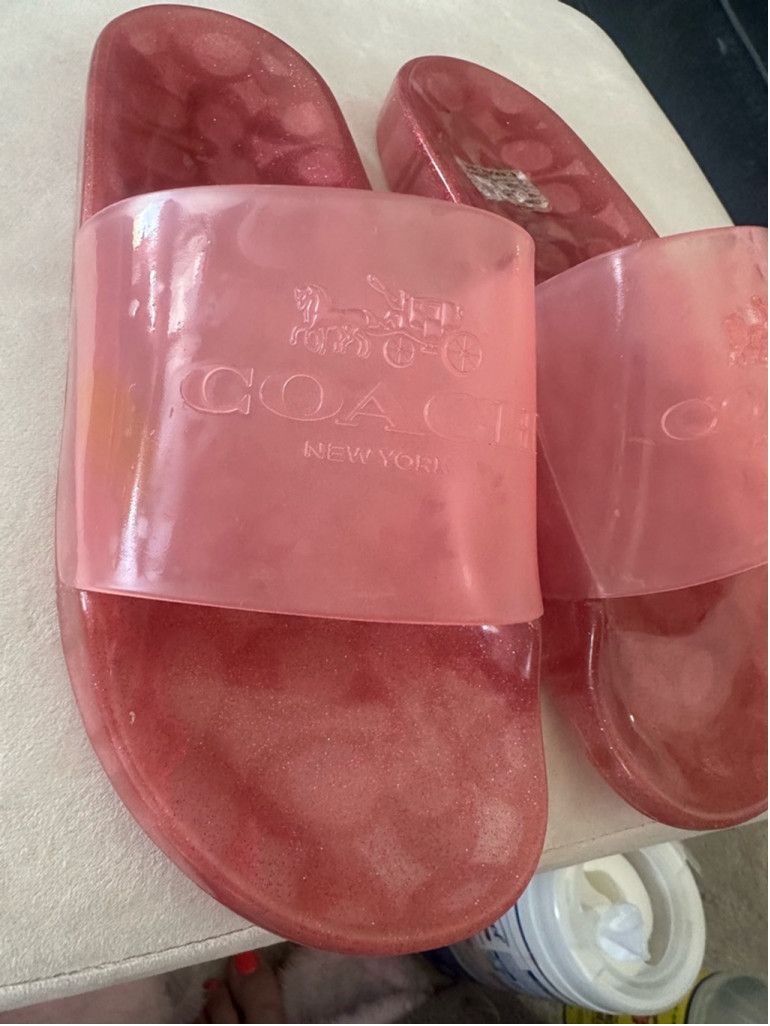 Coach Coach Women’s Ulyssa Pool Jelly Slide Slip on Pink US 9 Size US 9 / IT 39 - 7 Thumbnail