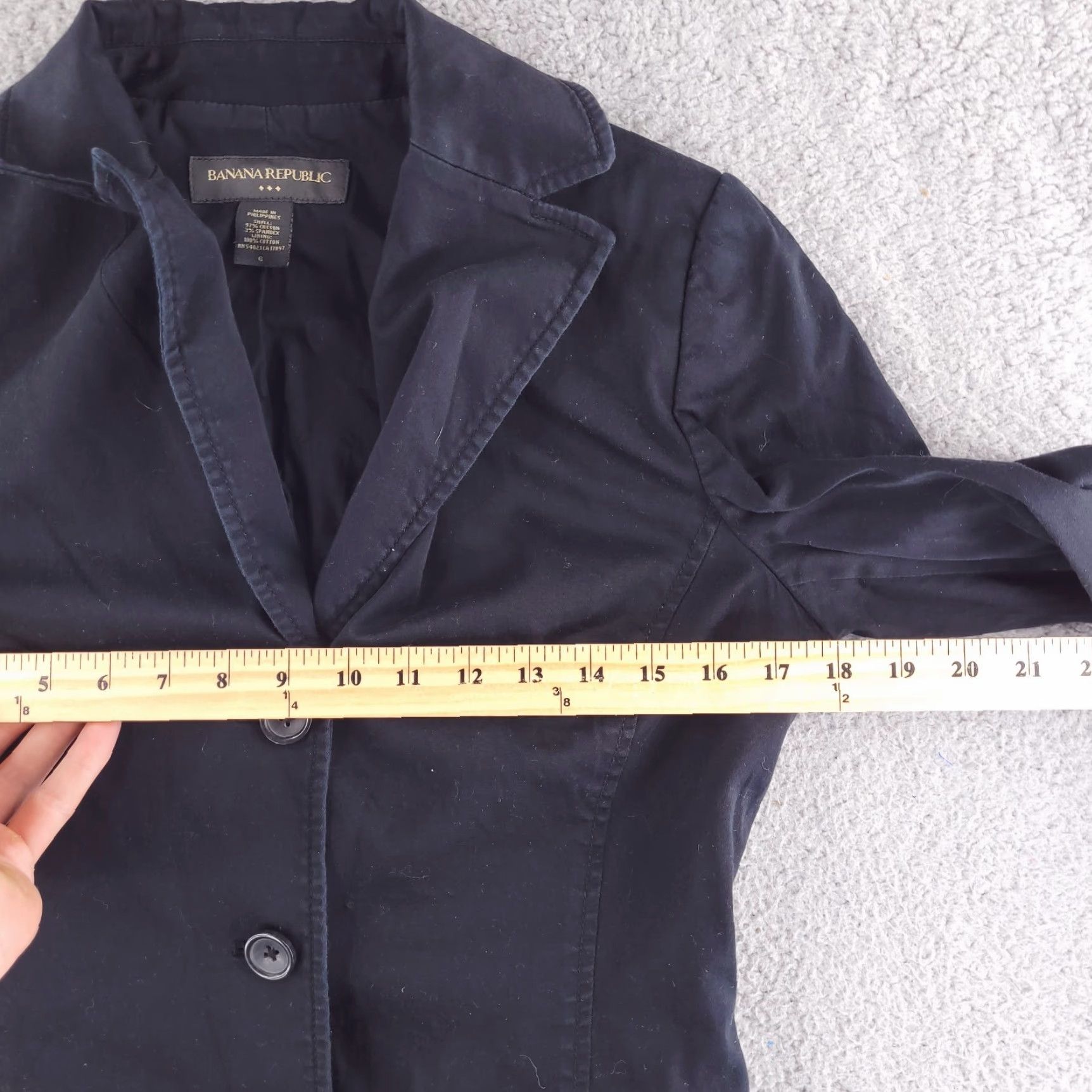 Banana Republic Banana Republic Jacket Womens Small Black Pea Coat Military Size S / US 4 / IT 40 - 5 Thumbnail