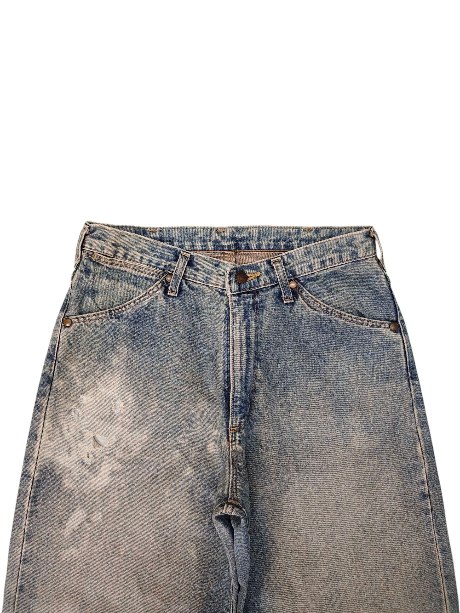 Kapital Vintage 90s Wrangler Selvedge Distress Wide Leg Denim Jeans Size US 30 / EU 46 - 2 Thumbnail