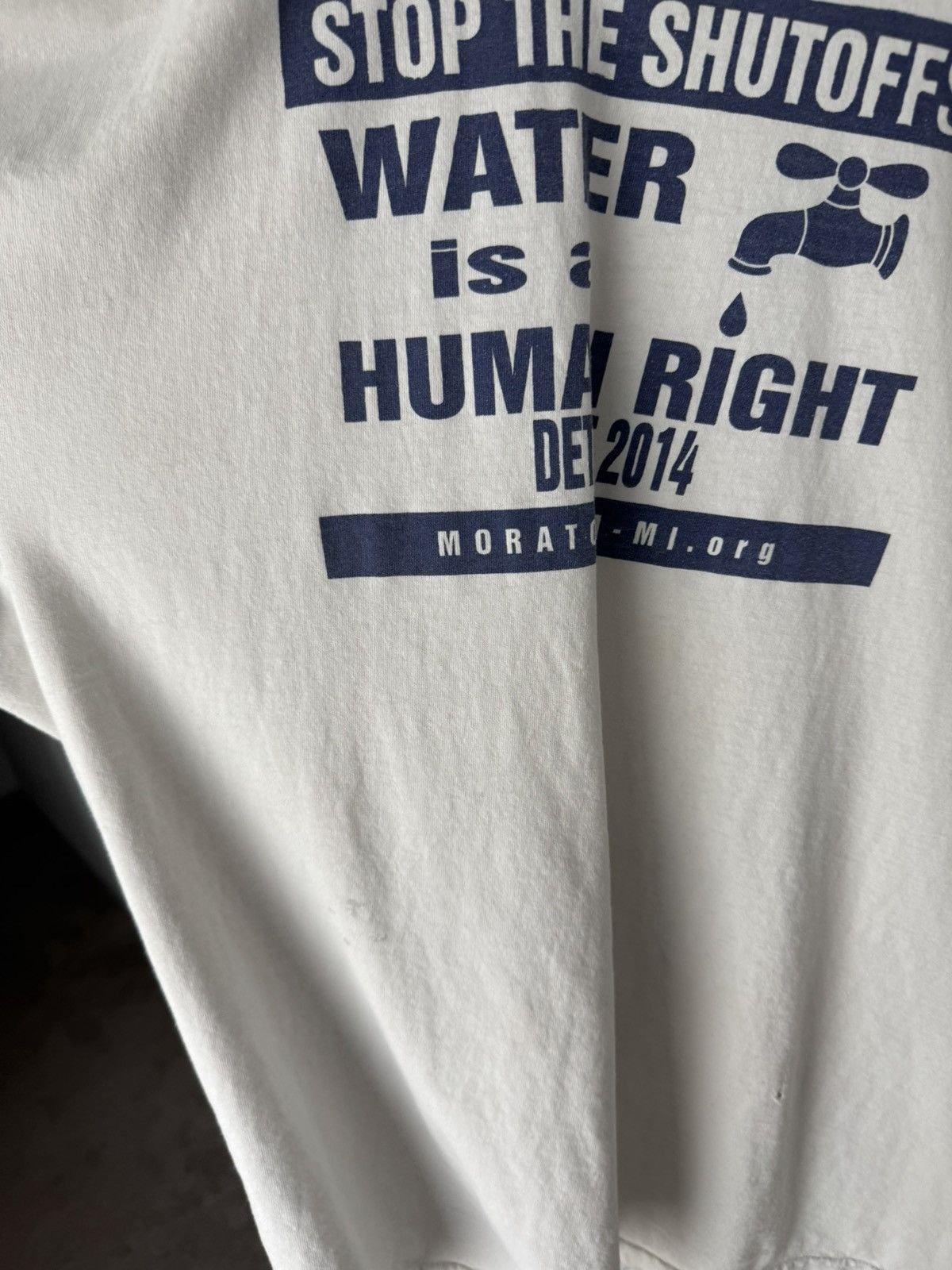 Vintage detroit thrashed human rights stop ERD distressed oversized Size US XXL / EU 58 / 5 - 4 Thumbnail