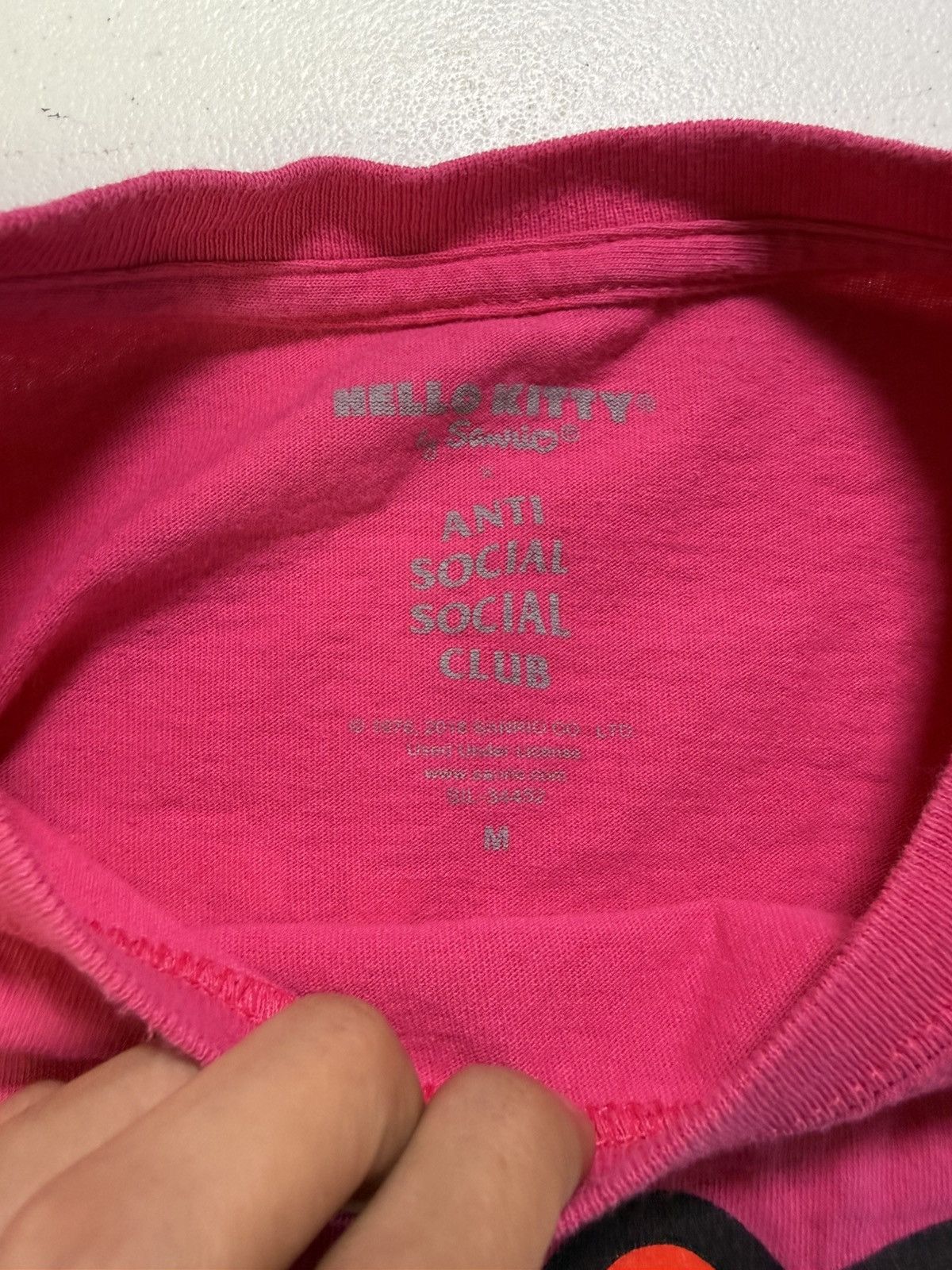 Anti Social Social Club Anit Social Social Club x Hello Kitty Pink T Shirt Size M Size US M / EU 48-50 / 2 - 5 Thumbnail
