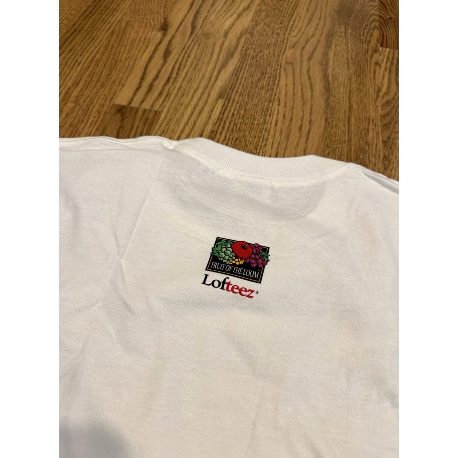 Fruit Of The Loom VINTAGE Fruit of the Loom T-Shirt Shirt 90s NYC White L Men Short Sleeve Crew Neck Staton Back Yard Size US L / EU 52-54 / 3 - 7 Thumbnail