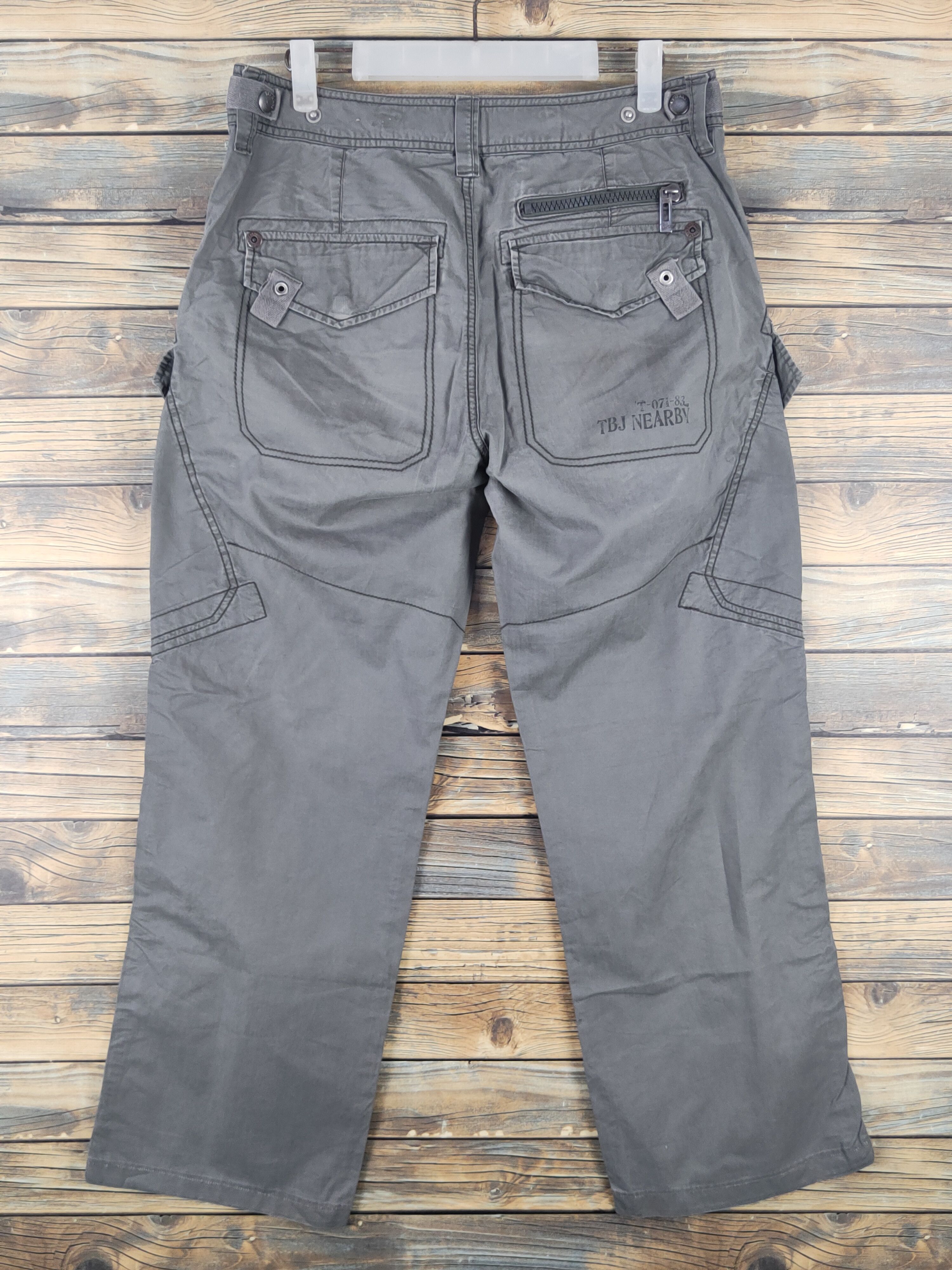 Japanese Brand TBJ Jeans Dark Gray Multipocket Tactical Cargo Pants #W1623 Size US 30 / EU 46 - 7 Thumbnail
