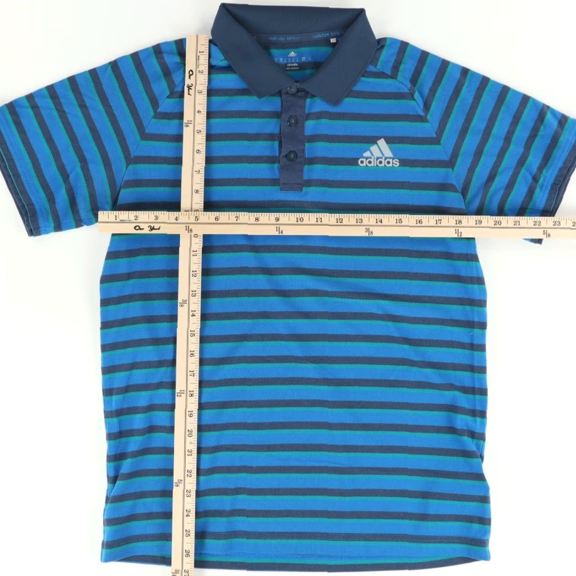 Adidas Adidas Tennis Climalite Polo Shirt Striped Blue M Men Shirt Size US M / EU 48-50 / 2 - 3 Thumbnail