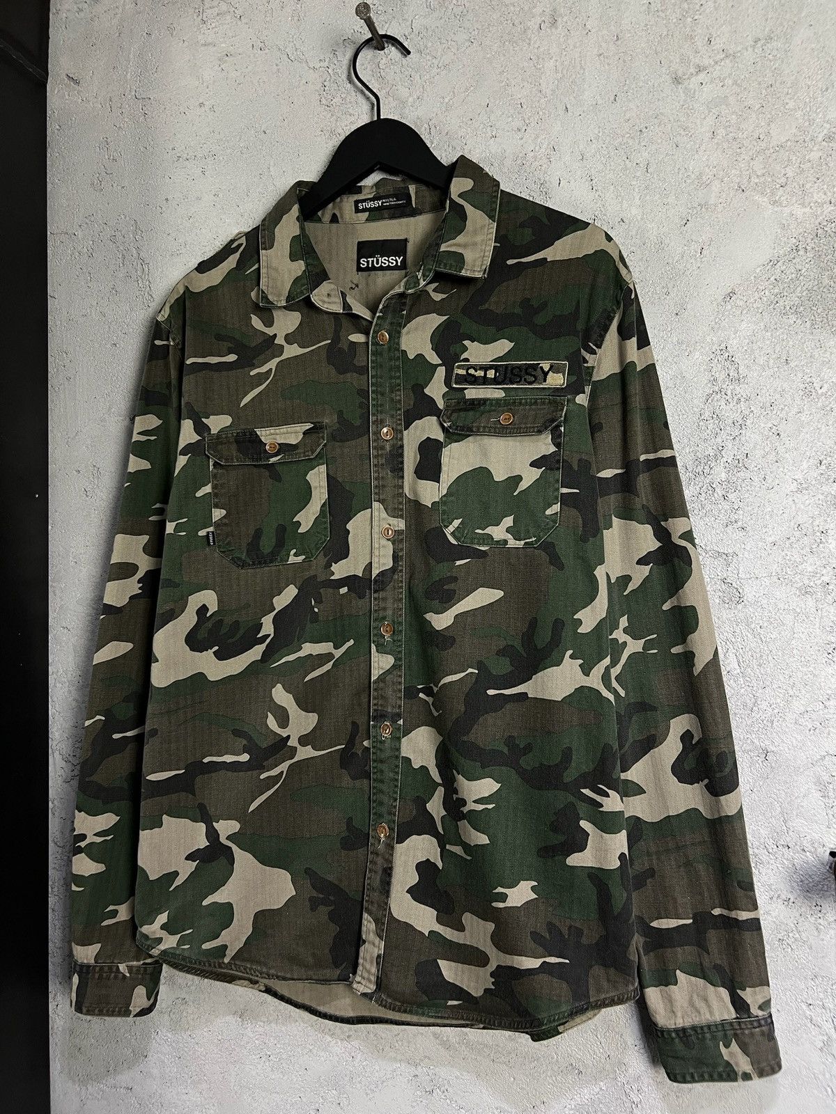 Stussy Stussy Long Sleeve Button Up Military Moro Shirt XL Size US XL / EU 56 / 4 - 4 Thumbnail