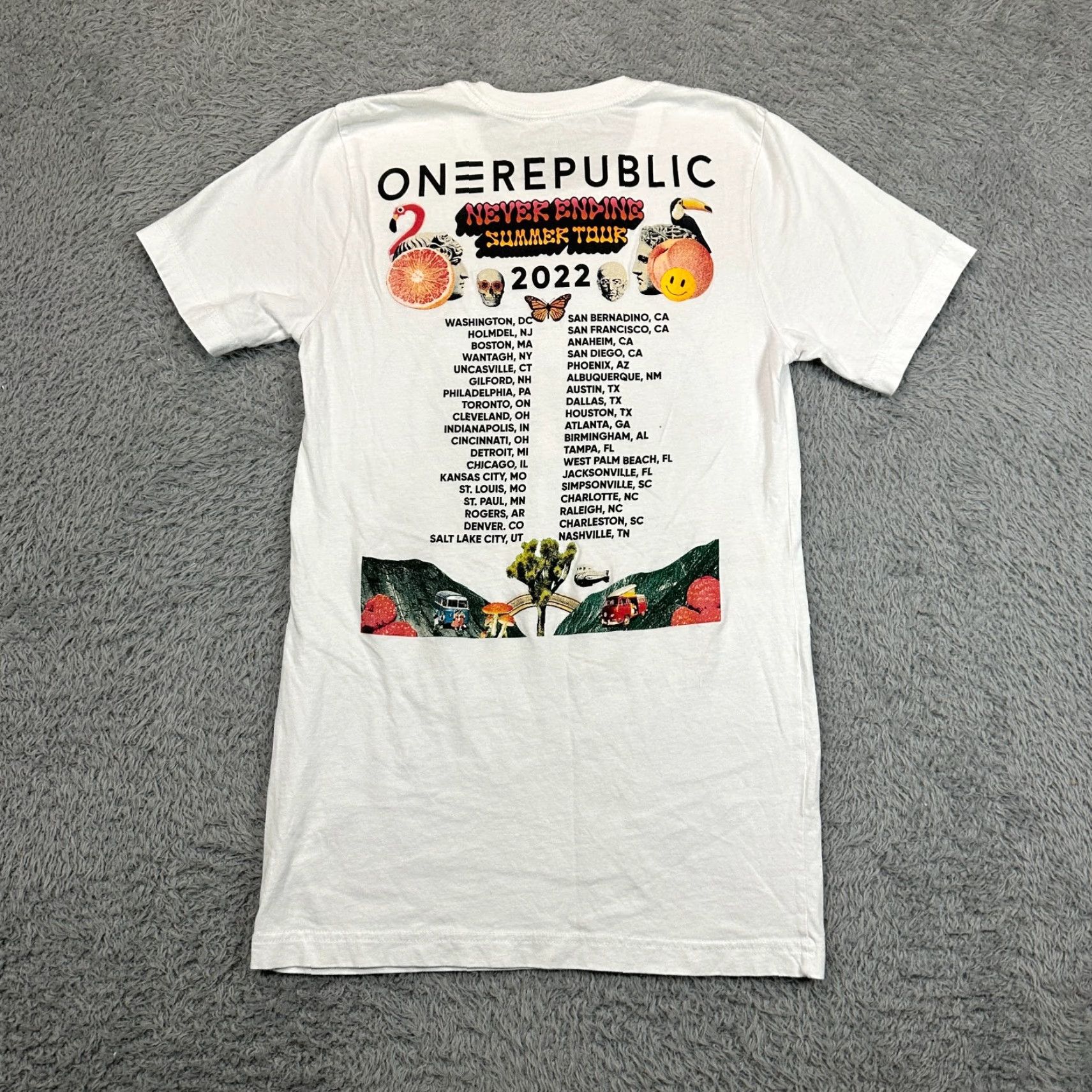 New Republic OneRepublic Concert T-Shirt Mens S White Never Ending Summer Tour 2022 Music Size US S / EU 44-46 / 1 - 2 Thumbnail