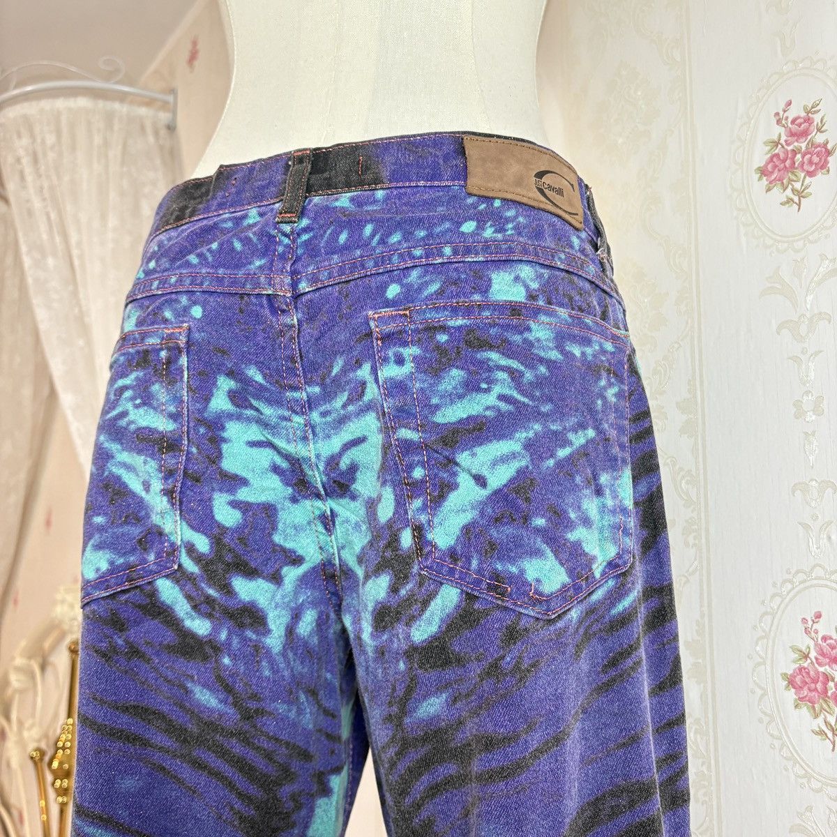 Just Cavalli Vintage 00s Just Cavalli psychedelic jeans Size 29" - 4 Thumbnail