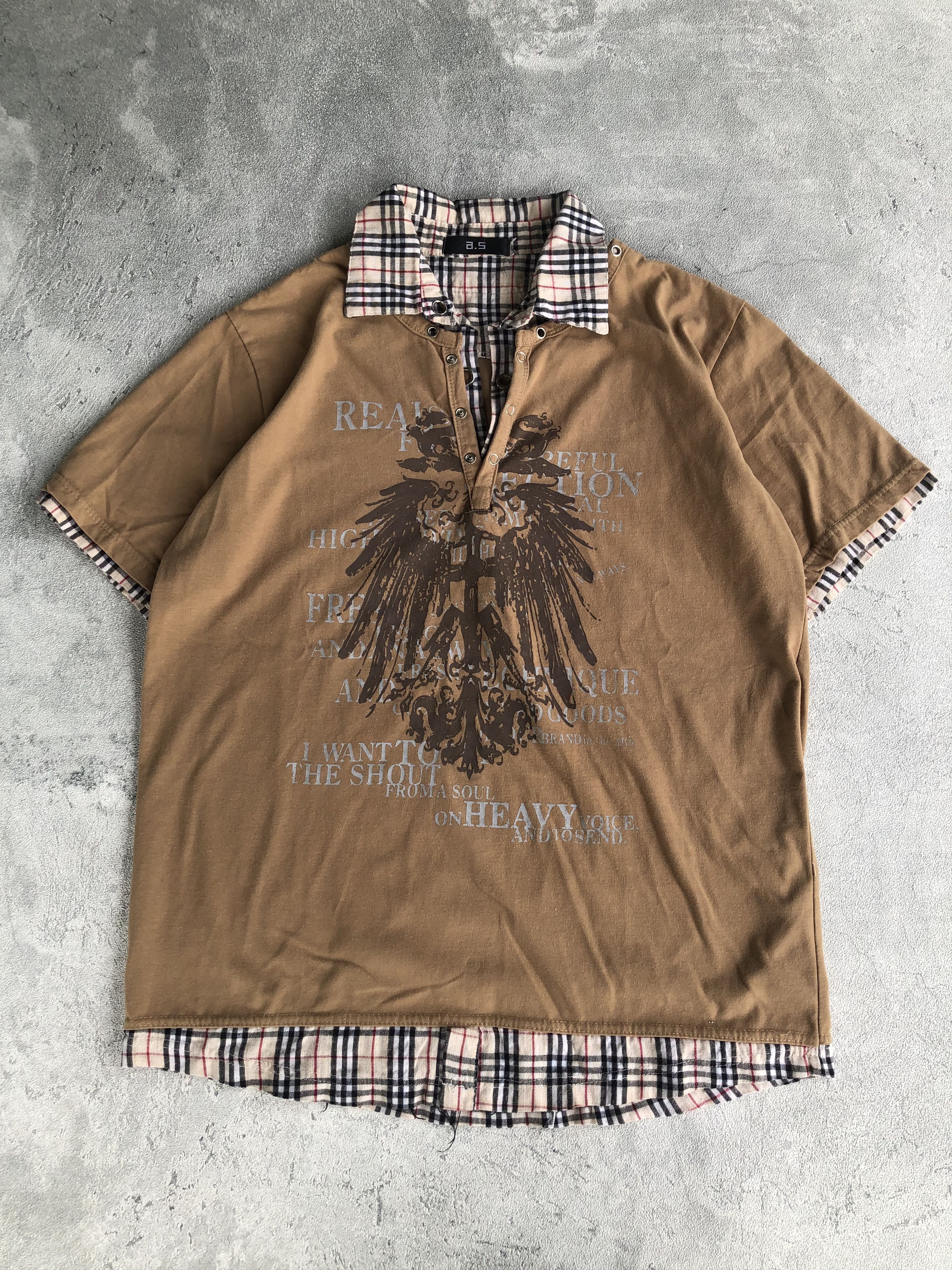 Japanese Brand Japanese Poem Double Layer Gothic Rock Punk Y2K Style Size US M / EU 48-50 / 2 - 1 Thumbnail