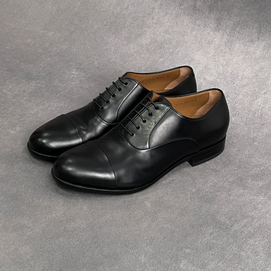 Hugo Boss HUGO BOSS Black Leather Lace-Up Dress Shoes 40 Size US 7 / EU 40 - 2 Thumbnail