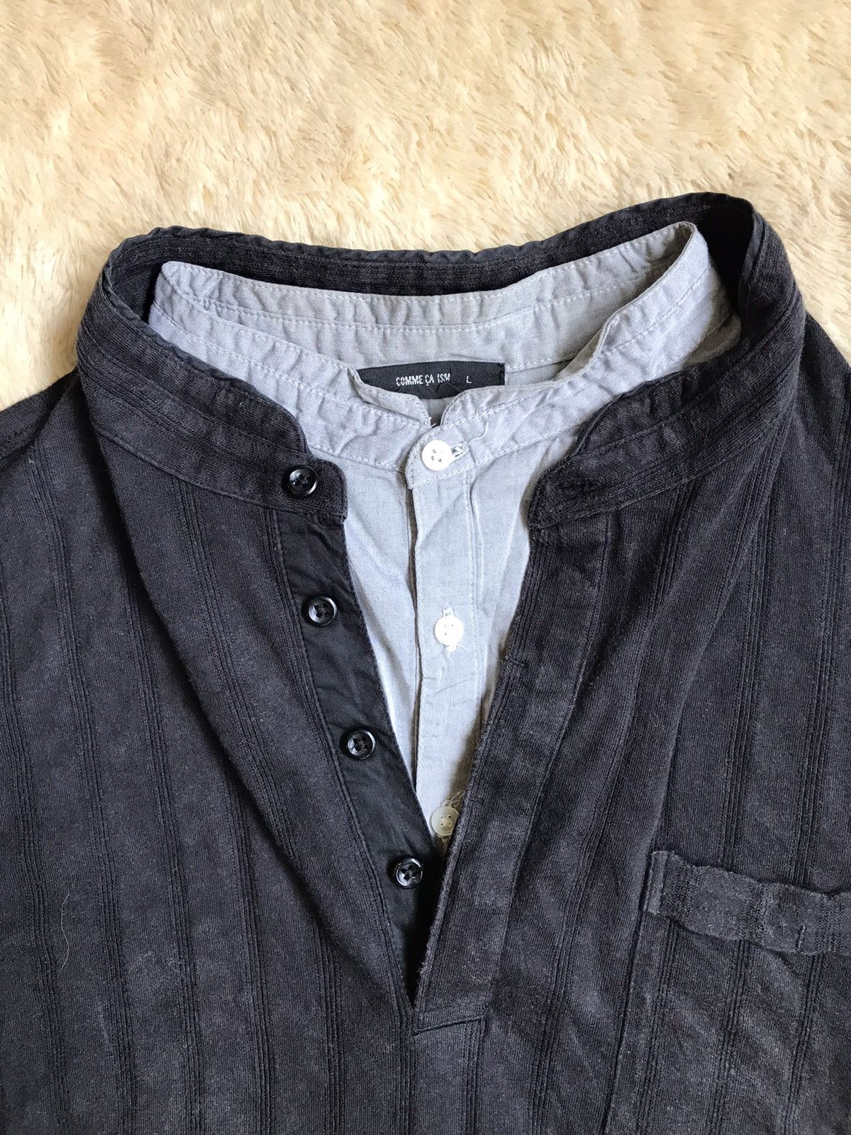 Comme Ca Ism × Japanese Brand × Le Grande Bleu (L.G.B.) Comme Ca Ism Double Layer Short Sleeve Millennial Style Size US M / EU 48-50 / 2 - 2 Thumbnail