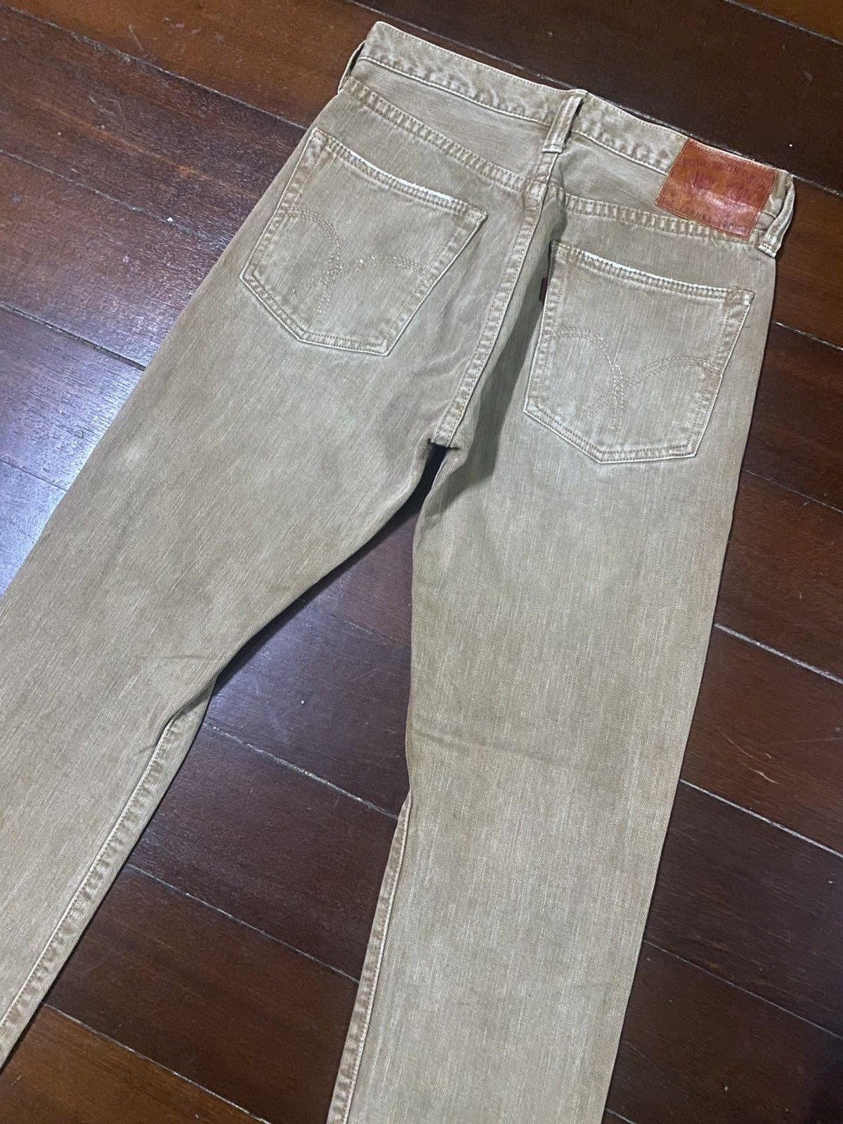 Full Count & Co. Rare fullcount 1280 k slim Straight Denim Jeans brown faded Size US 29 - 14 Thumbnail