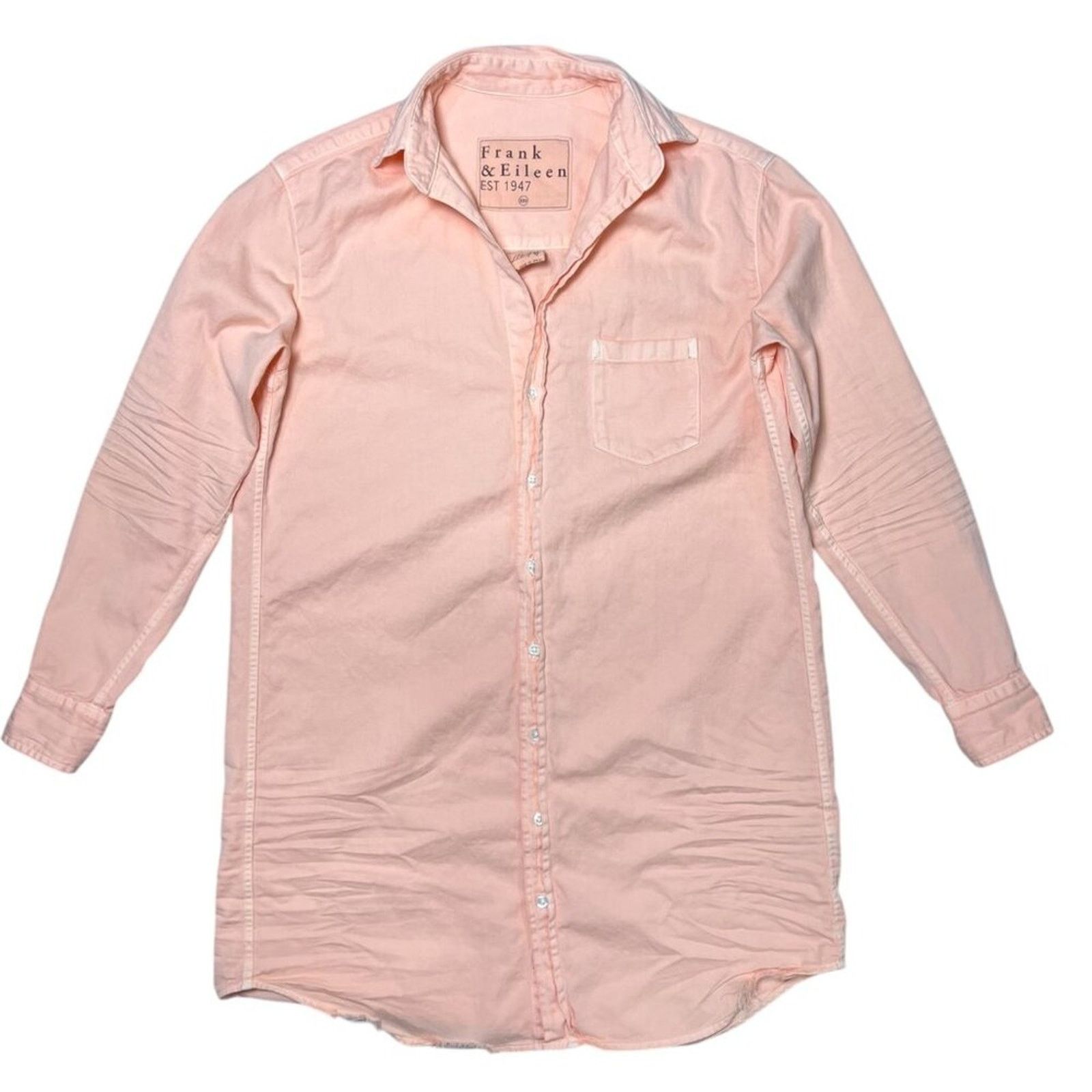 Frank & Eileen Frank & Eileen Mary Denim Shirtdress XXS Peach Pink Size XXS / US 00 / IT 34 - 1 Thumbnail