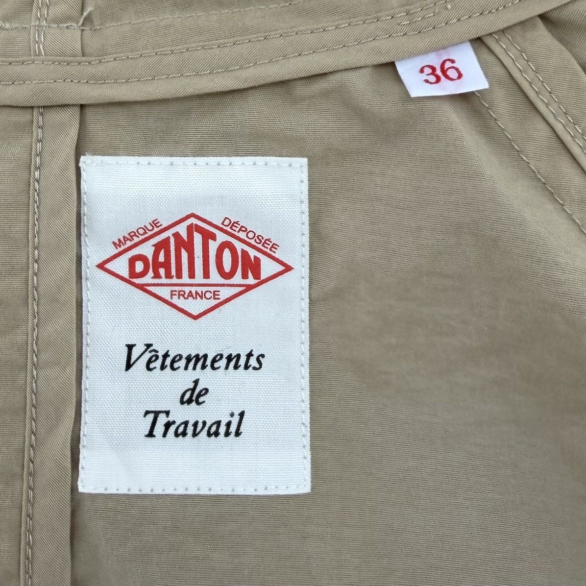Danton Danton Hooded Coat Made in Japan Beige Workwear Jacket Size US S / EU 44-46 / 1 - 12 Thumbnail