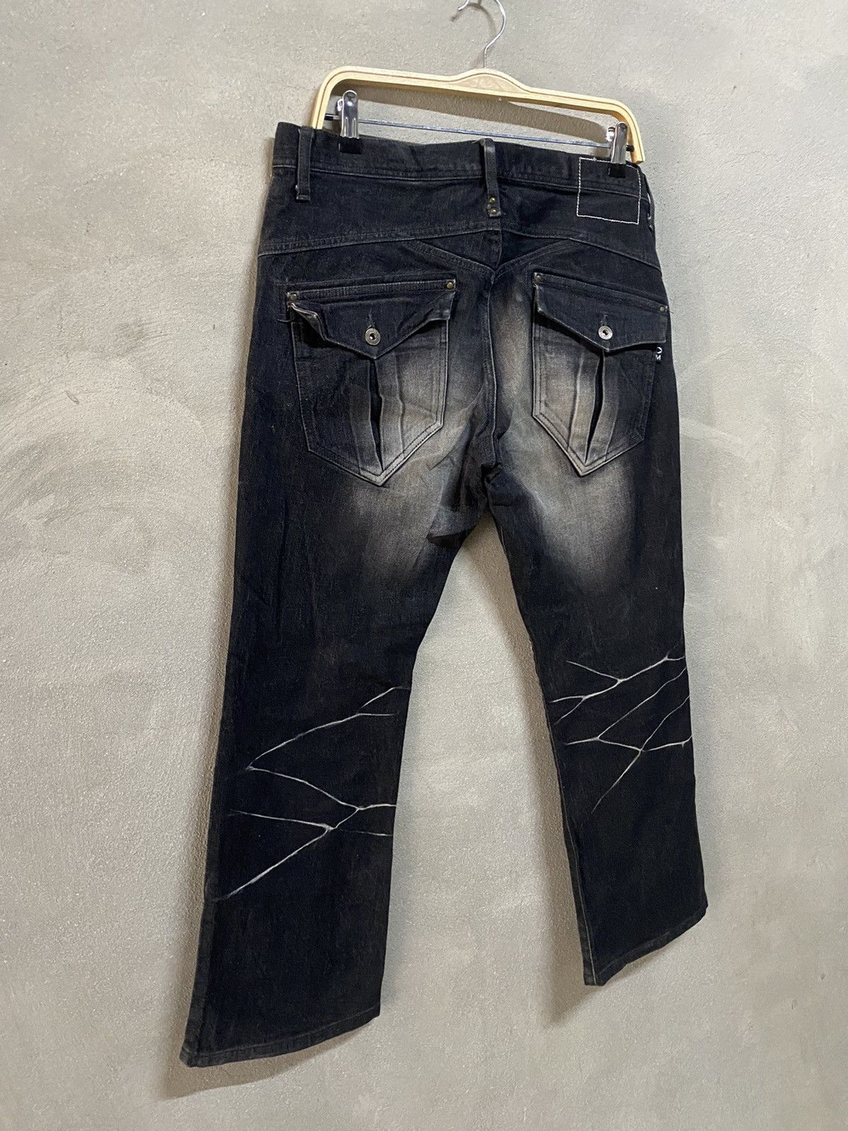 Morgan Homme Japanese Morgan Homme Whisker Flare Jeans Size US 34 / EU 50 - 4 Thumbnail