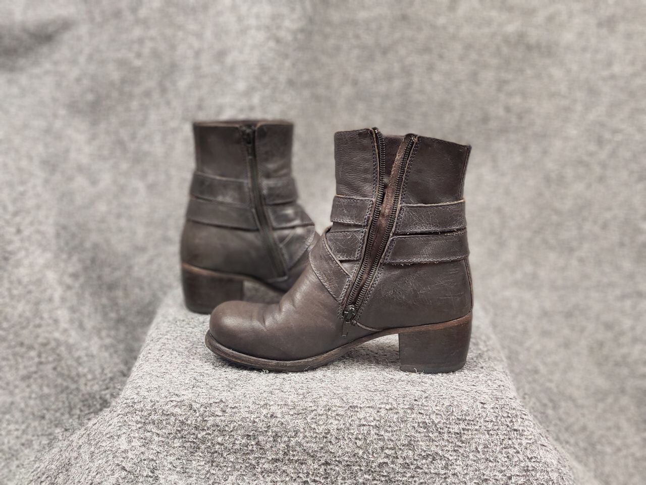 MoMA Moma Handmade Leather Shoes Buckle Wide Width Ankle Boots Size US 5 / IT 35 - 13 Thumbnail