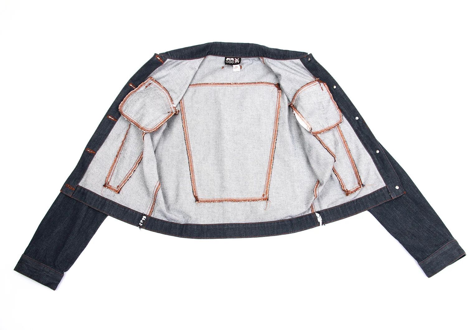 Jean Paul Gaultier Frayed Denim Trucker Jacket in Indigo 50 Size US M / EU 48-50 / 2 - 12 Thumbnail