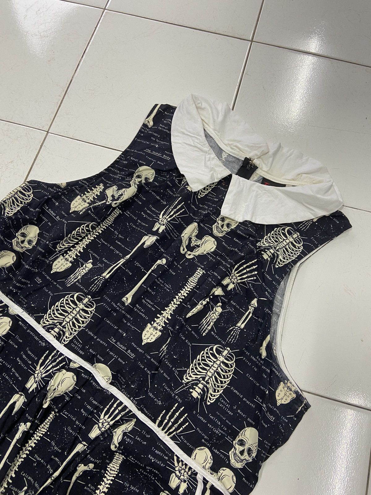 Bones FOLTER SKELETON BONES MIDI DRESS WITH POCKET Size 4XL / US 24-26 - 3 Thumbnail