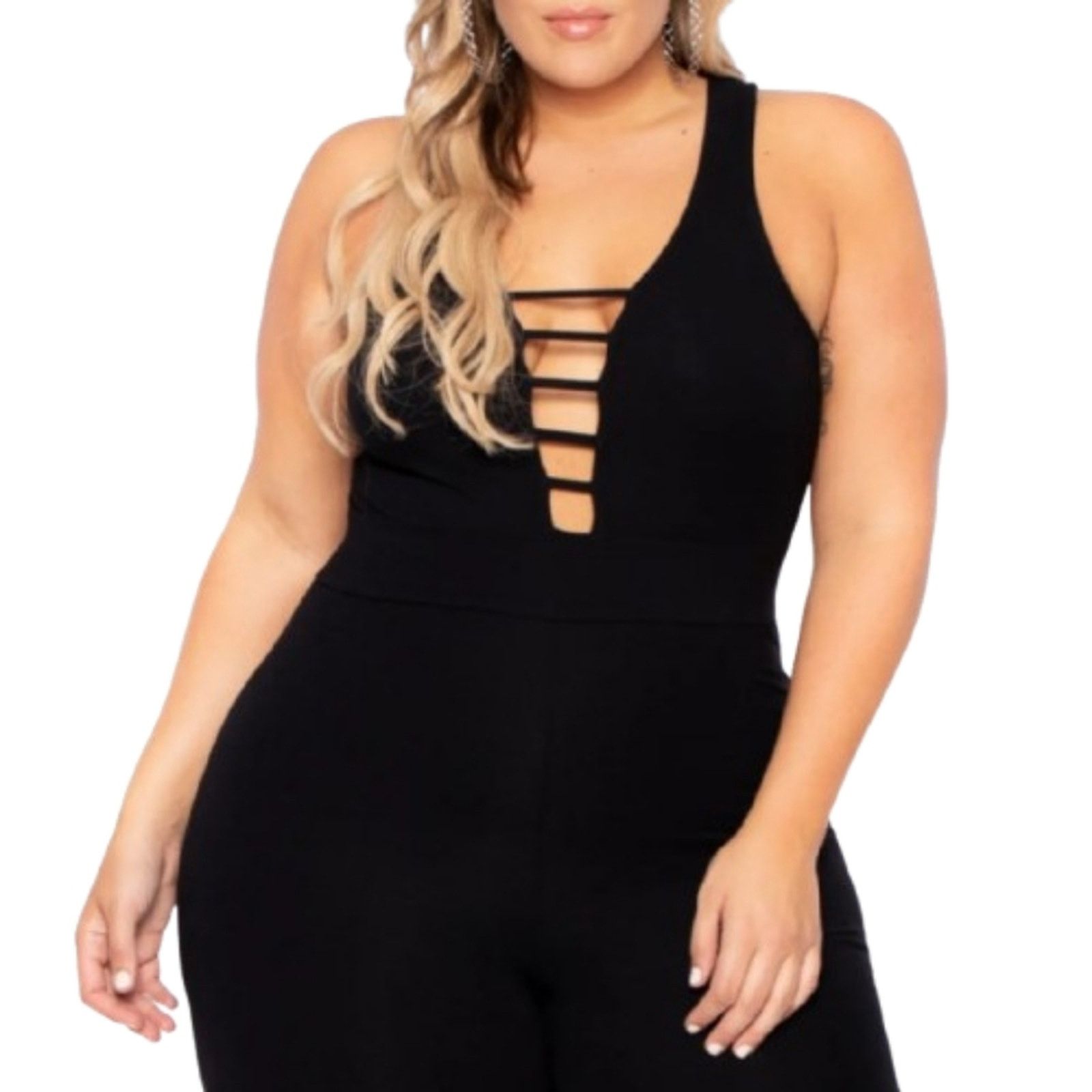 Other SAVANNA ☆ MIDNITE BLACK HALTER JUMPSUIT ☆ 4x ☆ NWT Size 29" - 3 Thumbnail