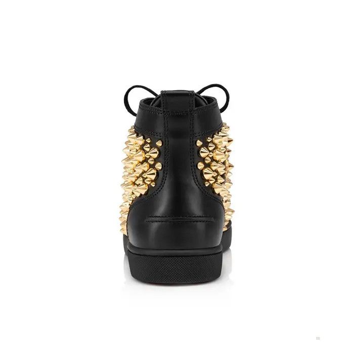 Christian Louboutin o1s1wg110924 Louis Spikes 2022 Sneakers in Black Size US 8 / EU 41 - 4 Thumbnail