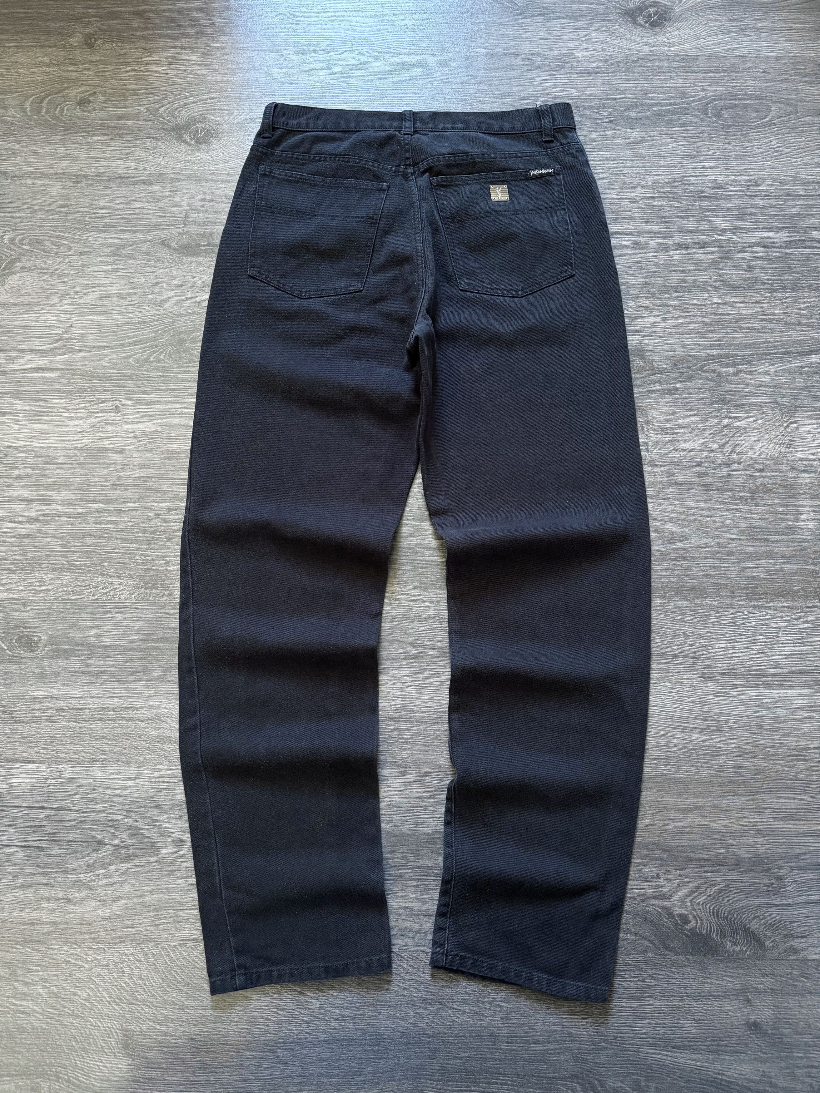 Vintage YSL Jeans Yves Saint Laurent Pants Washed Black