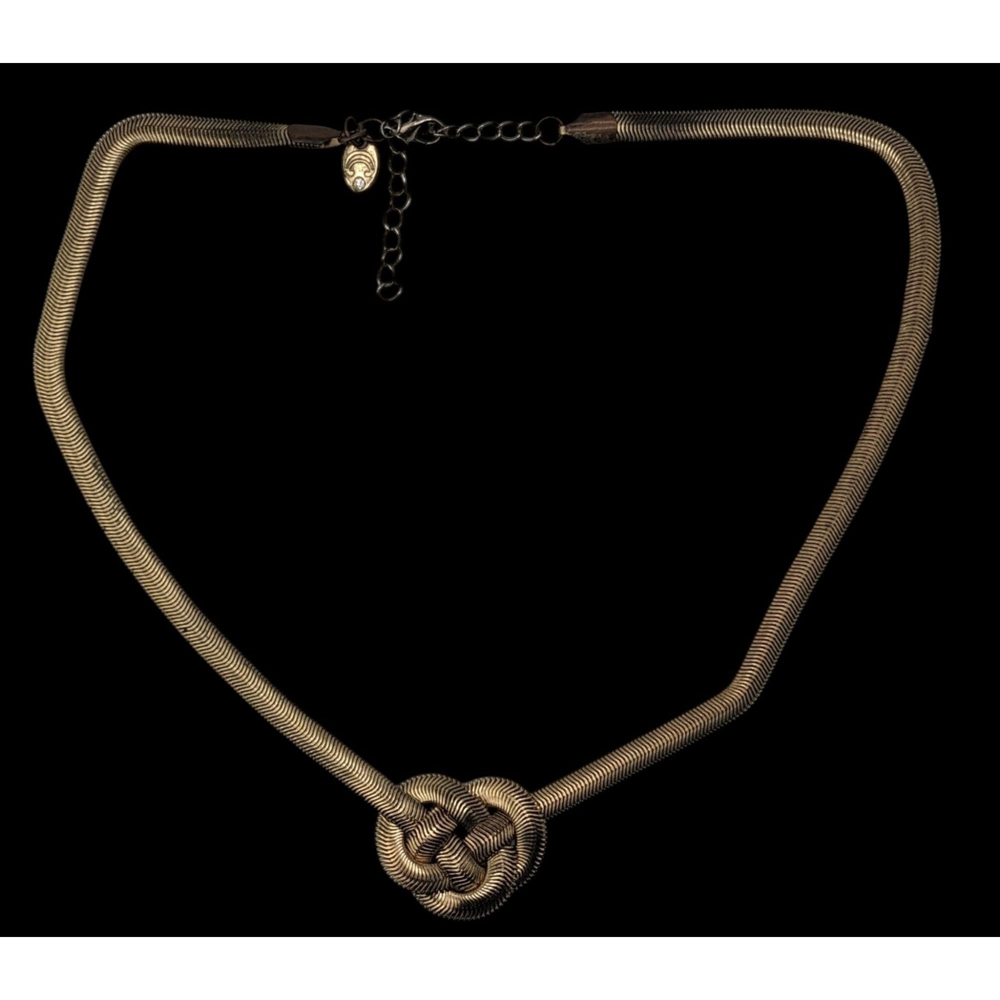 Other Charming Charlie Gold-Tone Knot Snake Chain Statement Neckla Size ONE SIZE - 2 Thumbnail