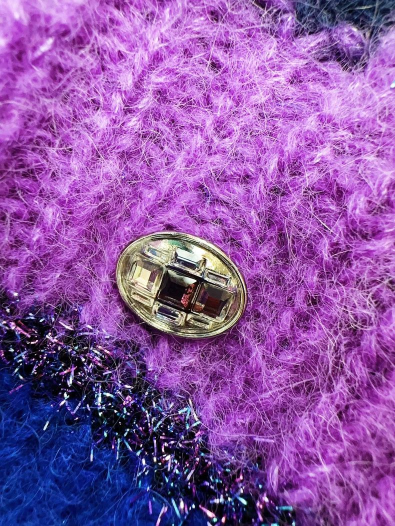 Chanel Chanel 22A purple and blue color-blocked alpaca sweater Size XXS / US 00 / IT 34 - 5 Thumbnail