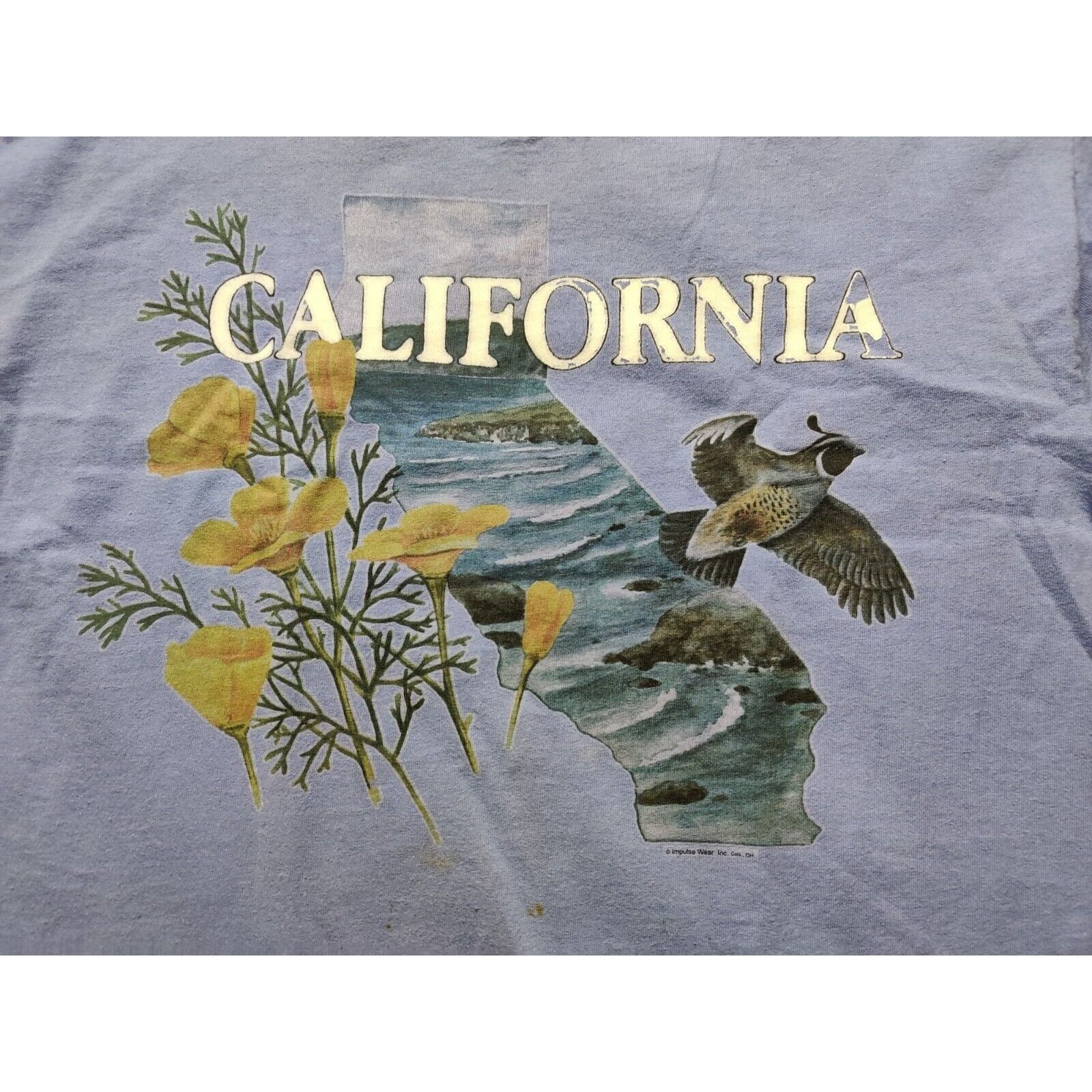 POST&CO Vintage California Shirt Adult Mens Large Blue Spell Out Size US L / EU 52-54 / 3 - 2 Thumbnail
