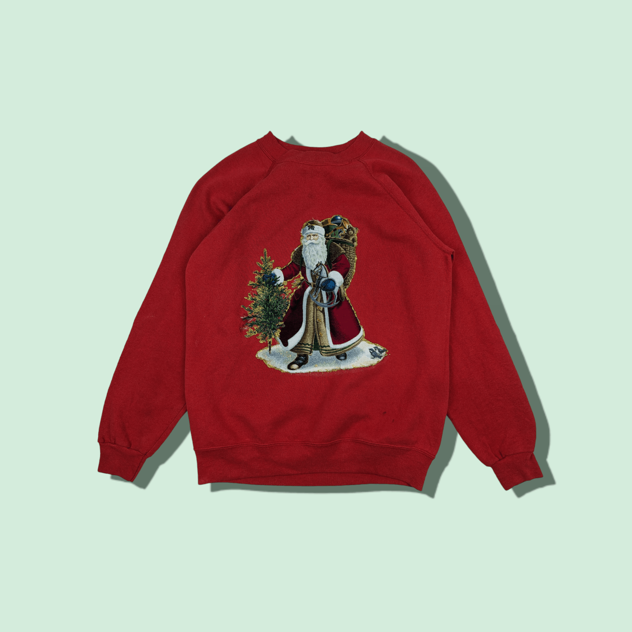 Hanes Vintage 90's HANES Custom Santa Christmas Jumper Sweatshirt Size US S / EU 44-46 / 1 - 1 Thumbnail
