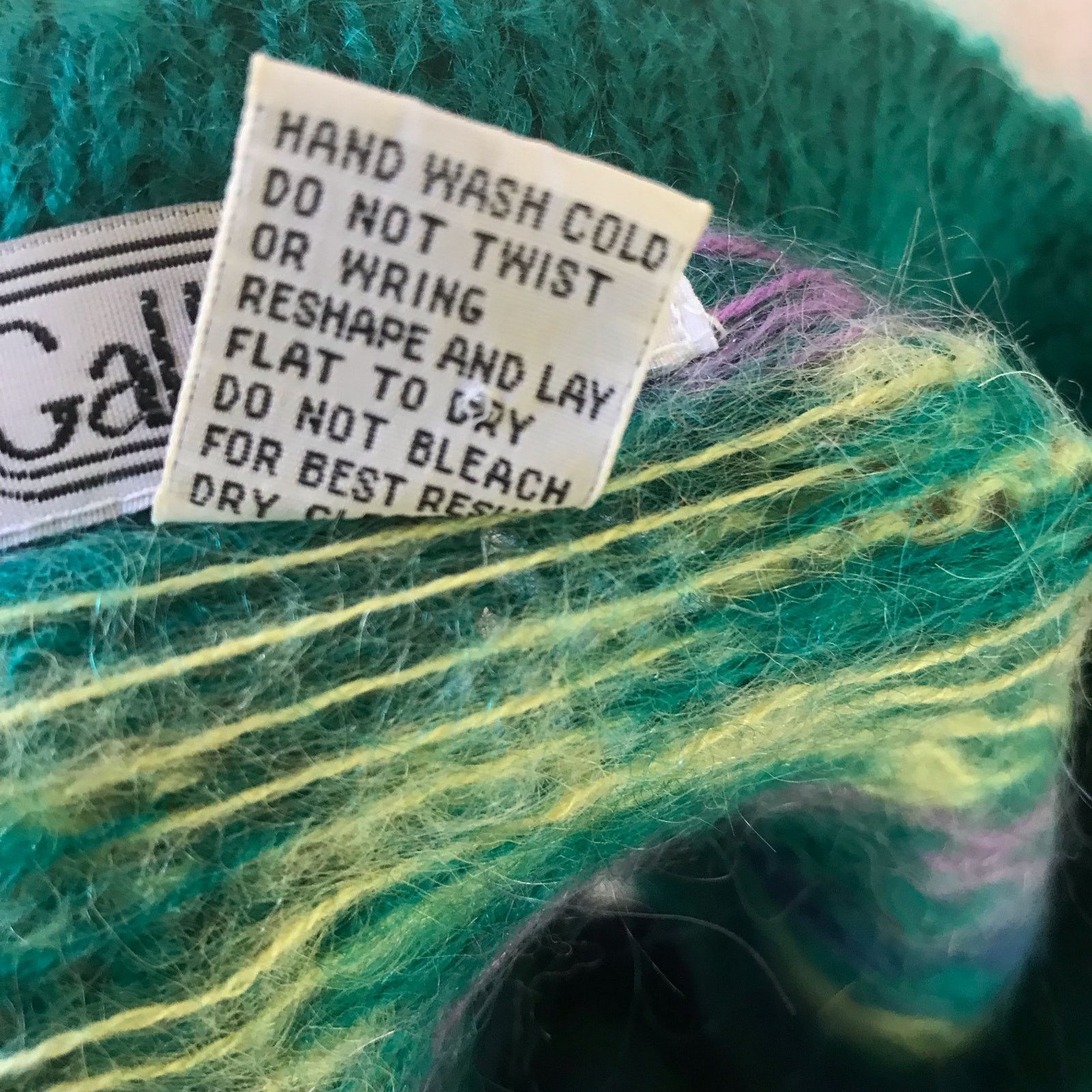 Vintage Vintage Gallagher Mohair Snowflake Green Purple Sweater Sz S Size S / US 4 / IT 40 - 8 Thumbnail