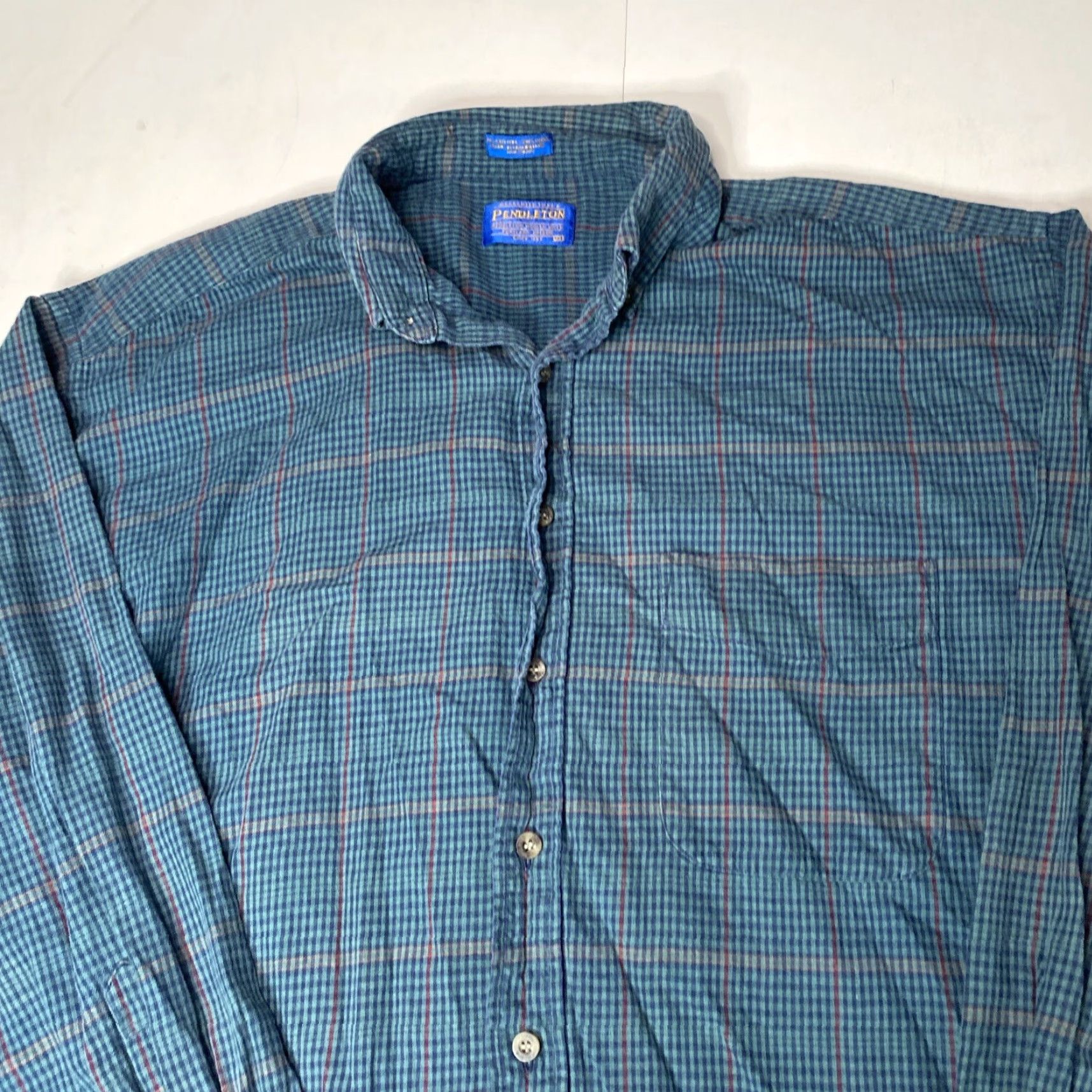 Pendleton Pendleton Shirt Men XL Blue Plaid Wool Blend Button-Up Long Sleeve Size US XL / EU 56 / 4 - 3 Thumbnail