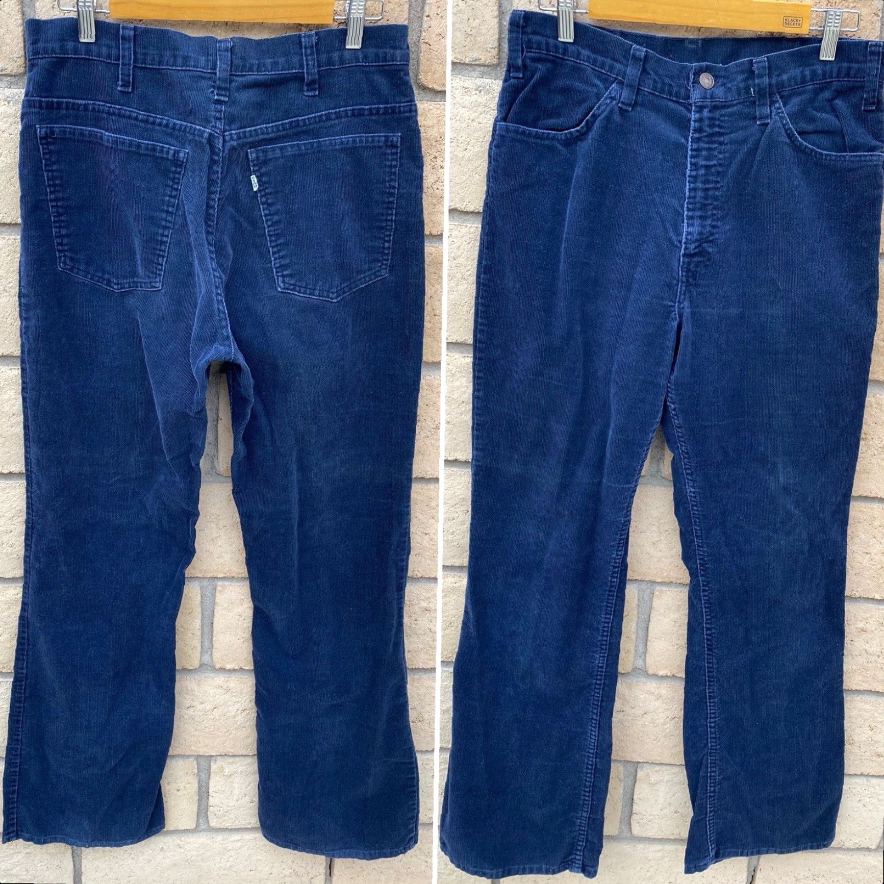 Levi's VINTAGE Levi’s 517 Corduroy Pants Navy Blue 32 x 32 Talon Zipper 1970s Casual Mens Size US 32 / EU 48 - 2 Thumbnail