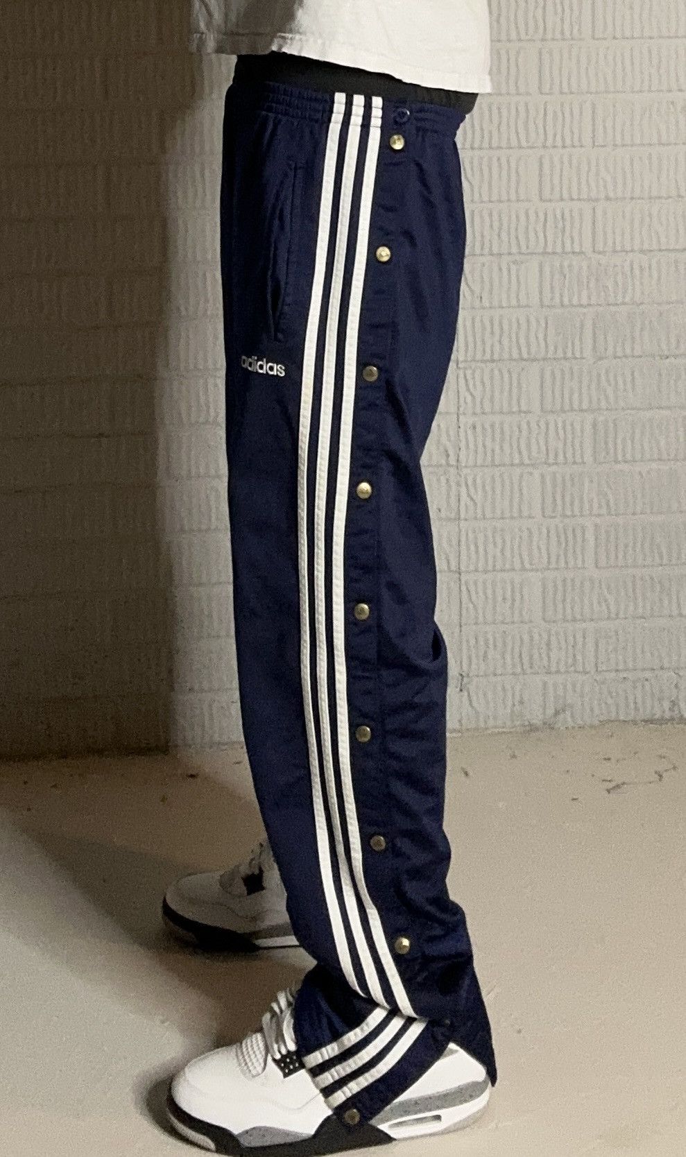 Adidas Vintage 90s Adidas Tear-Away Track Pants Size US 36 / EU 52 - 3 Thumbnail