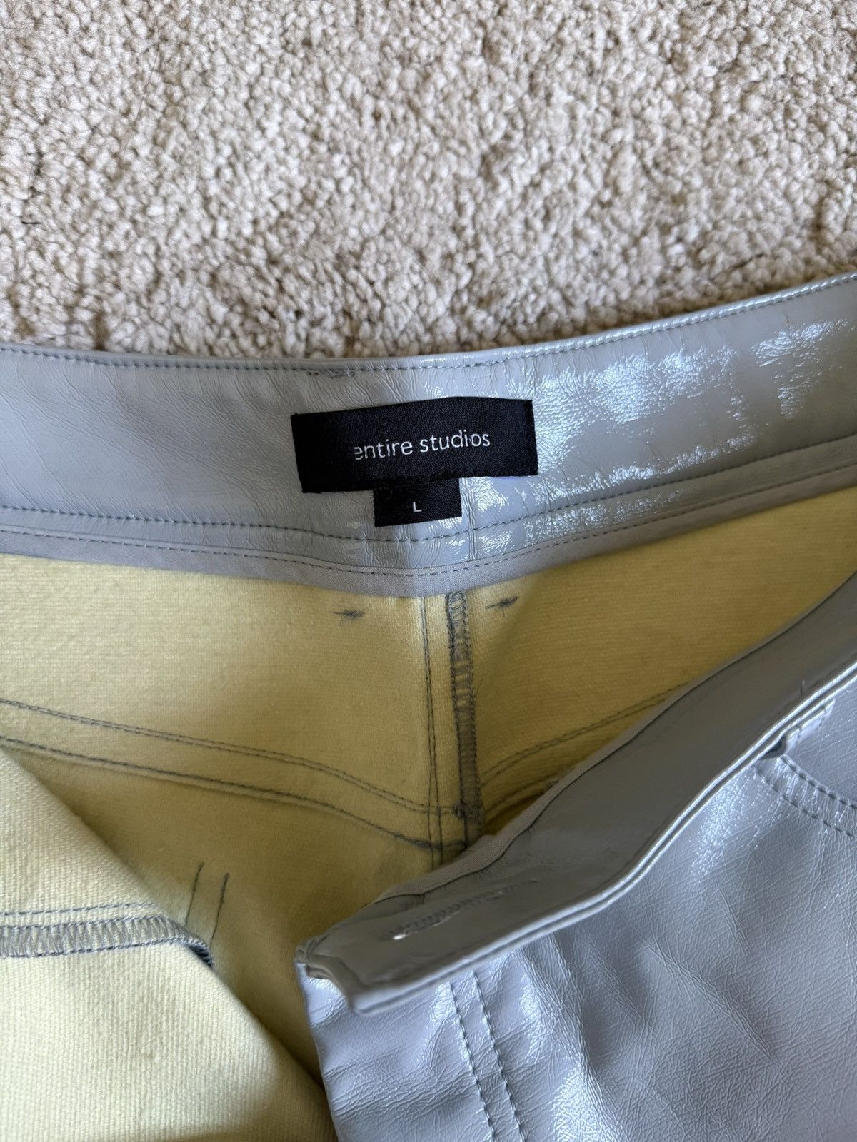 Entire Studios Entire studios light blue wet pants trousers faux leather Size 28" / US 6 / IT 42 - 5 Thumbnail