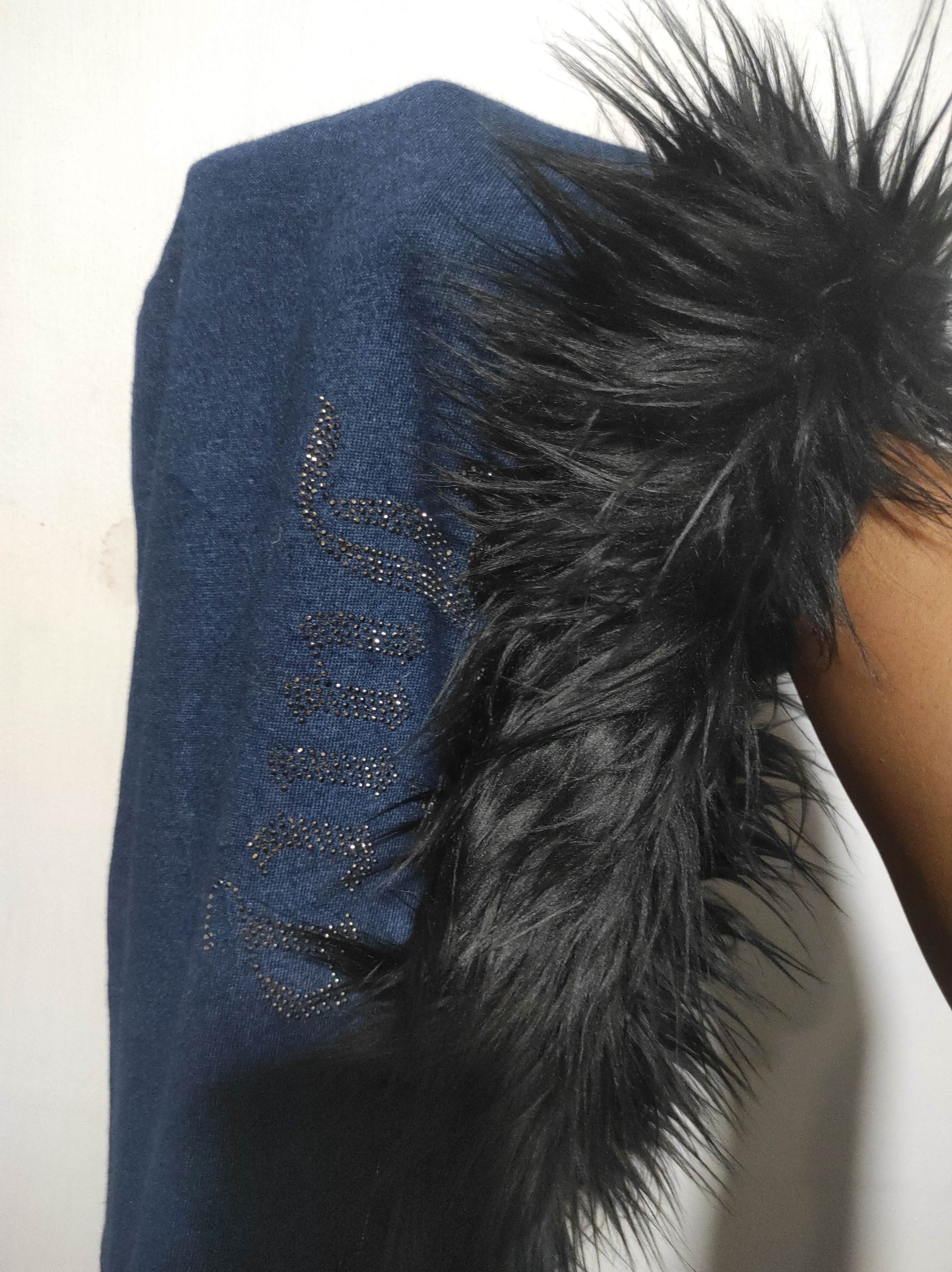 Japanese Brand Juicy Couture Denim Zip Fur Hoodie if6was9 LGB style Size US XS / EU 42 / 0 - 12 Thumbnail