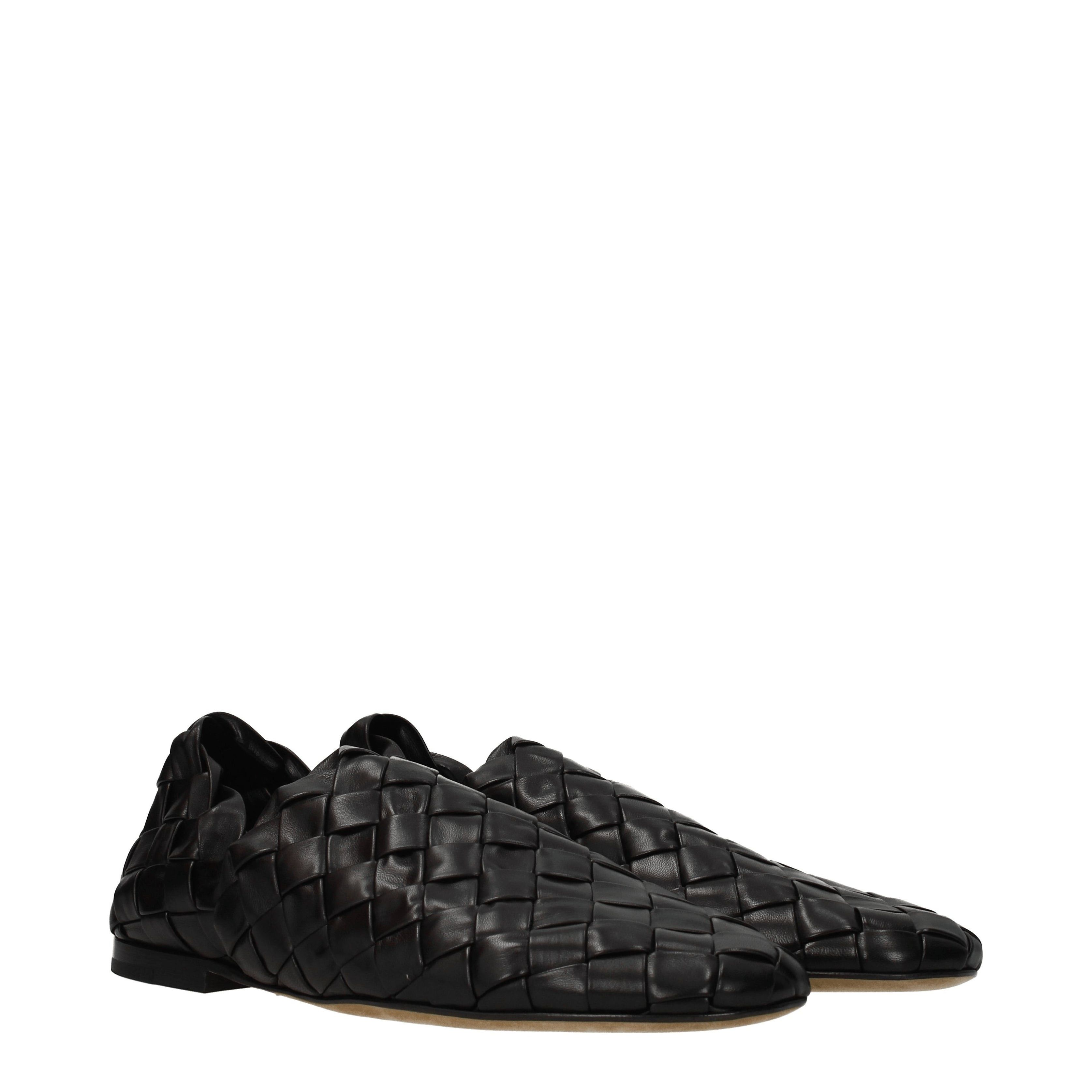 Bottega Veneta Slip-Ons In Leather Shoes in Brown, Men's (Size 10)